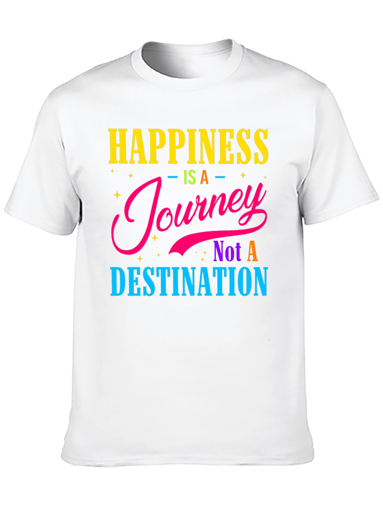 Black Happiness Journey Graphic T-Shirt view 10