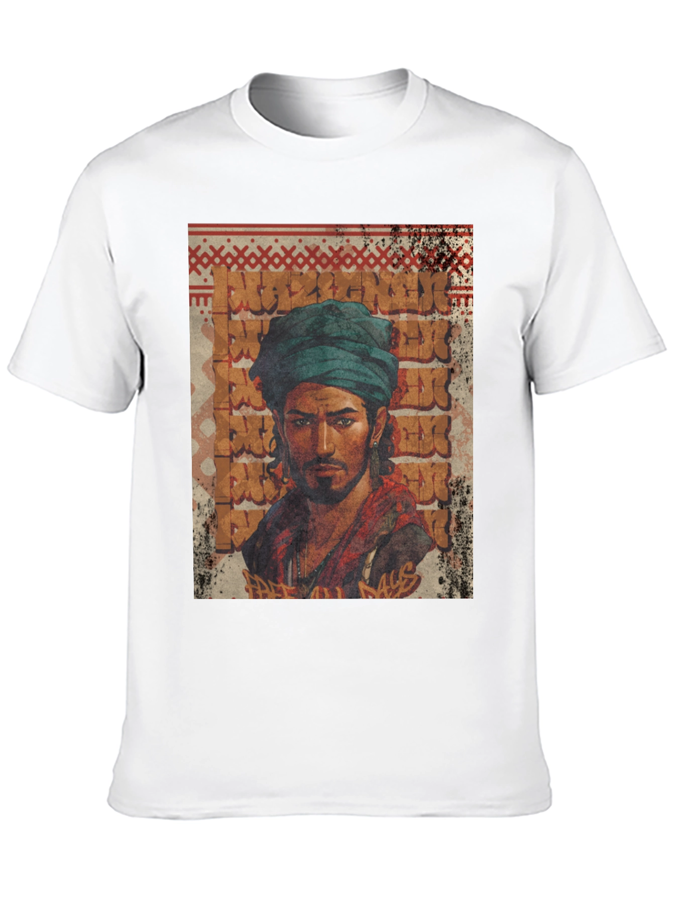 Black Urban Turban Graphic Tee - Cool Streetwear Style view 10