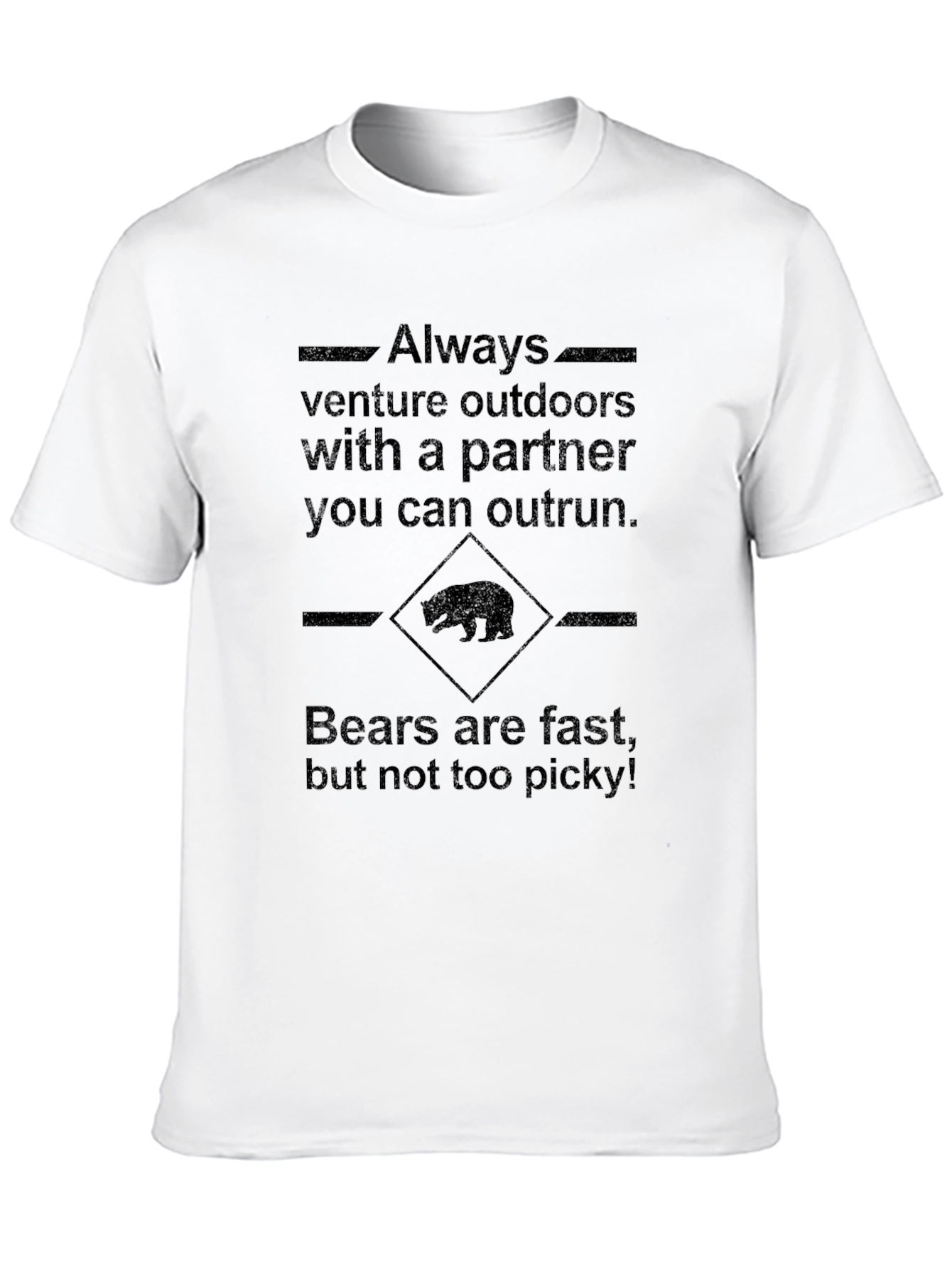 Black Funny Bear Safety T-Shirt view 10