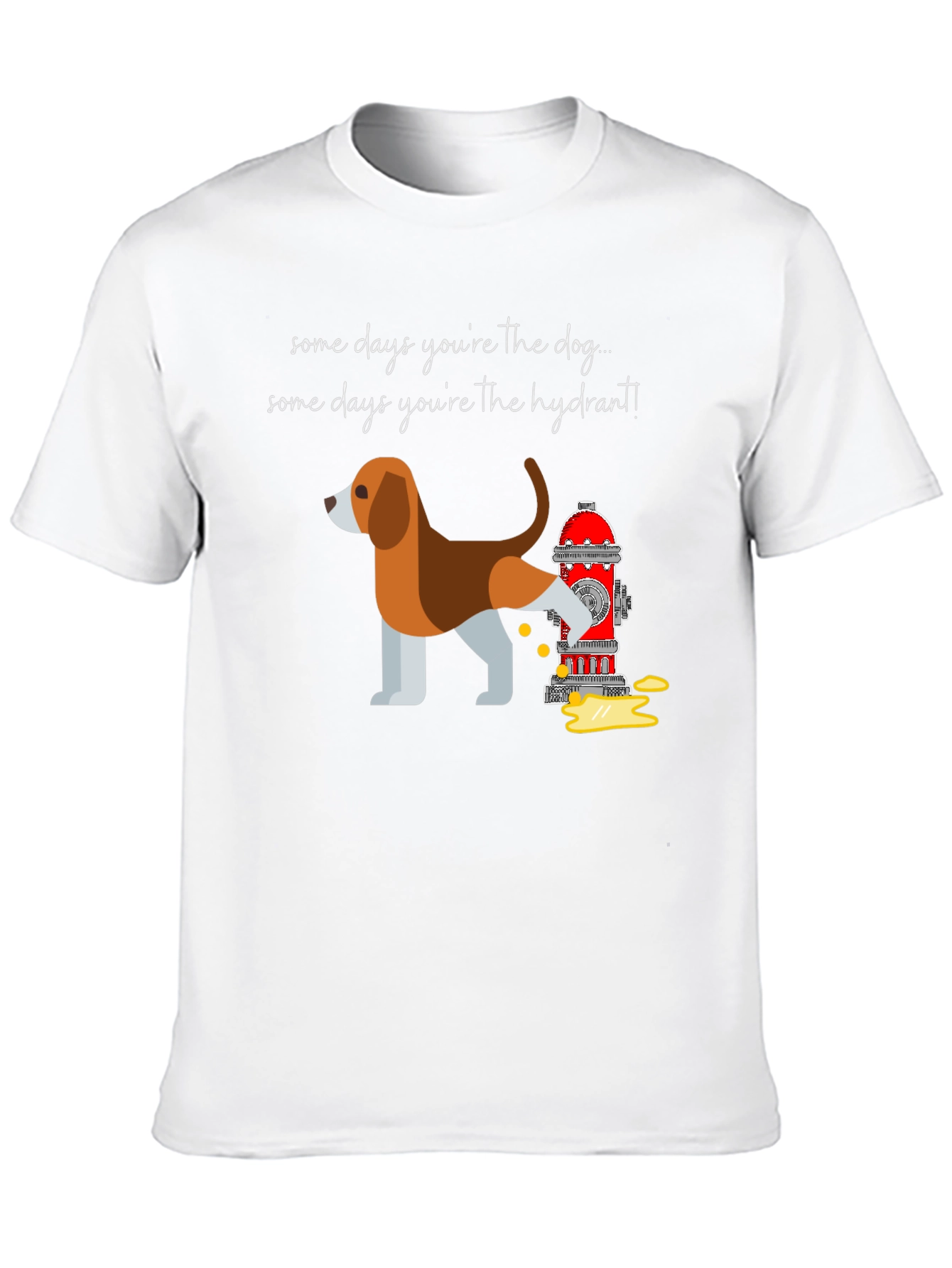 Black Dog and Hydrant Graphic T-Shirt - Funny & Stylish view 10