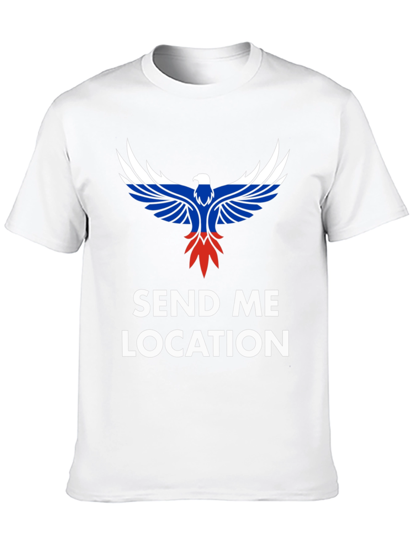 Black Send Me Location Tee - Patriotic Eagle Design view 10