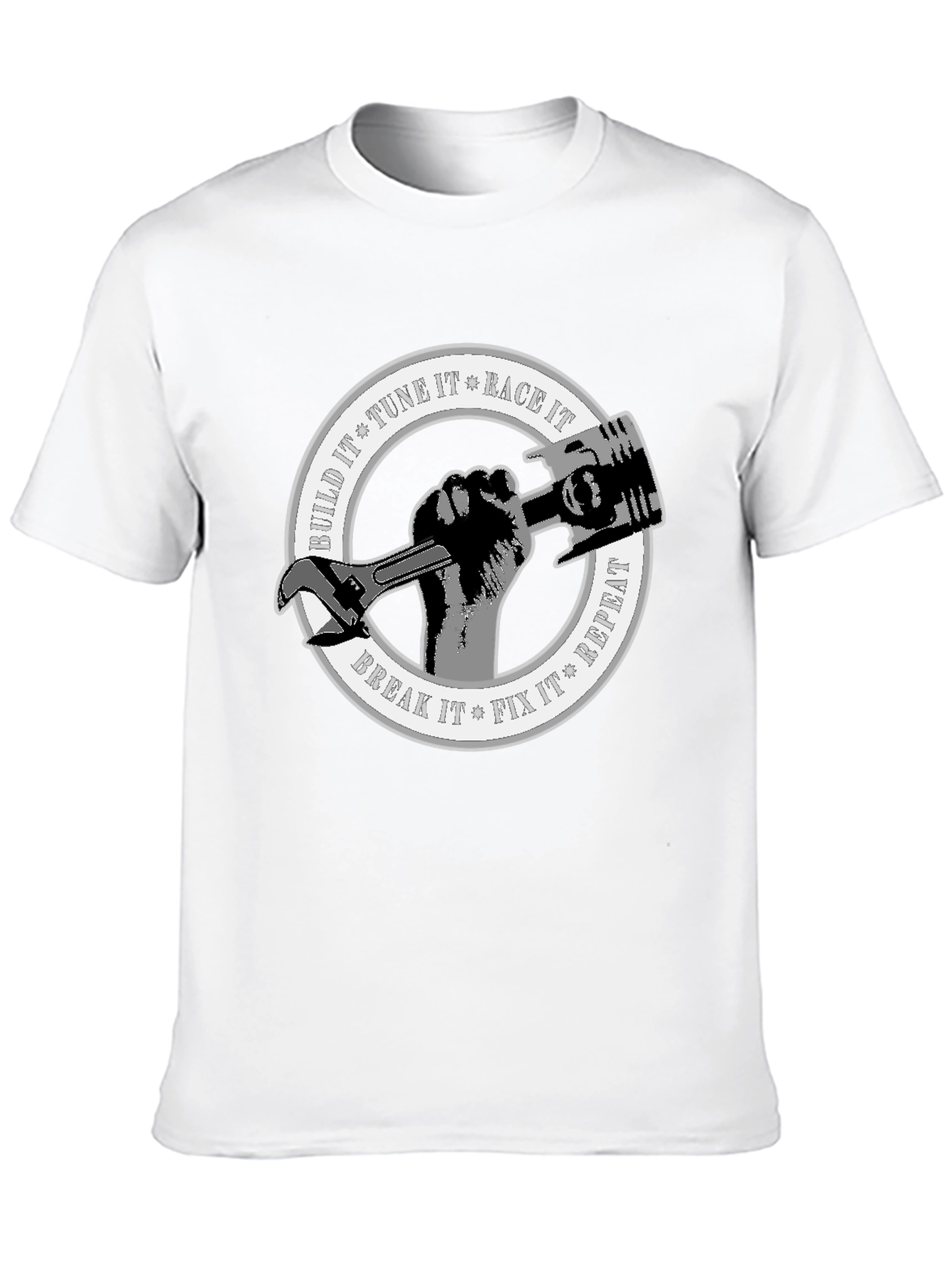 Black Build, Tune, Race, Repeat T-Shirt view 10