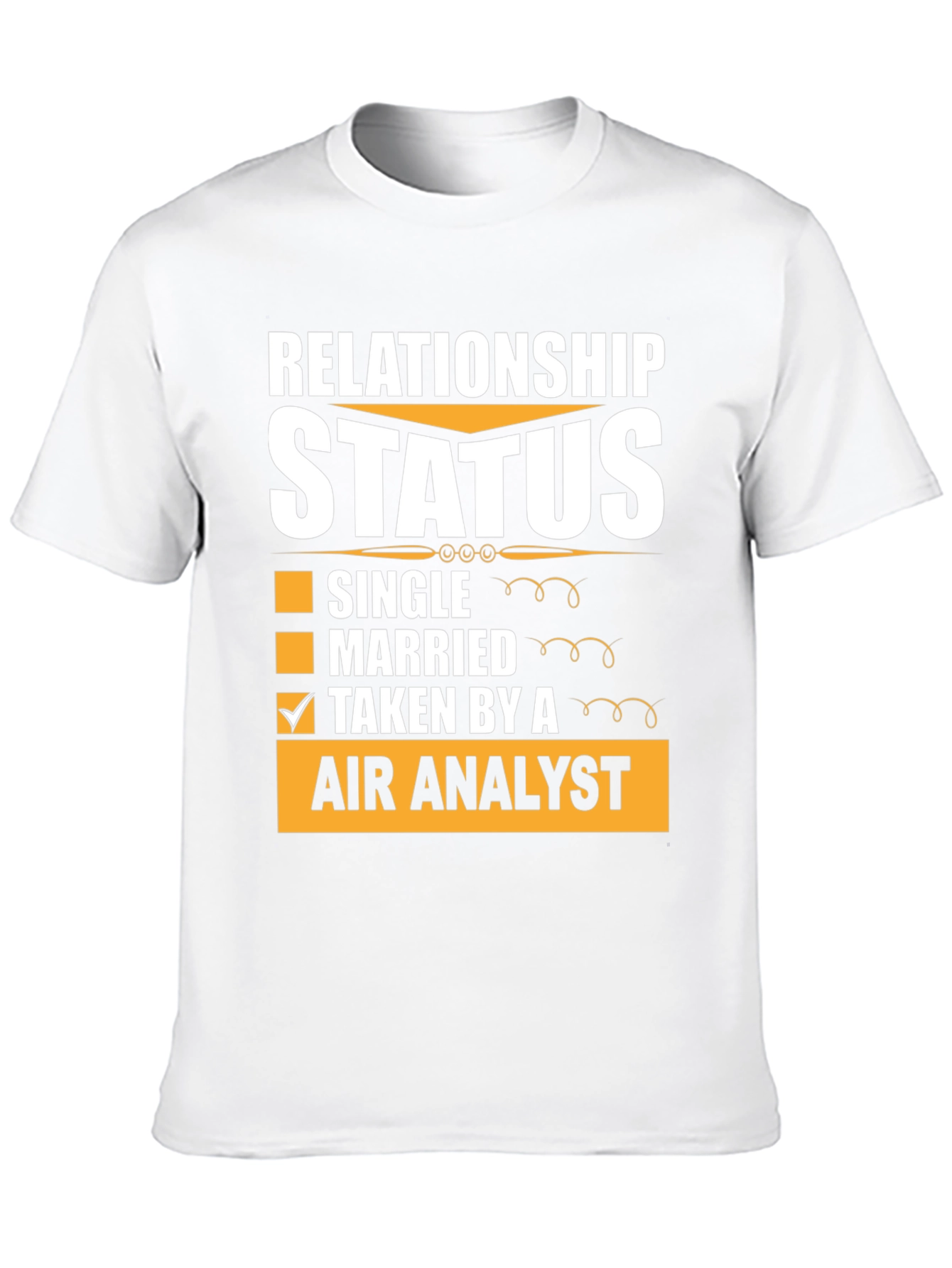 Black Relationship Status Taken By Air Analyst T-Shirt view 10