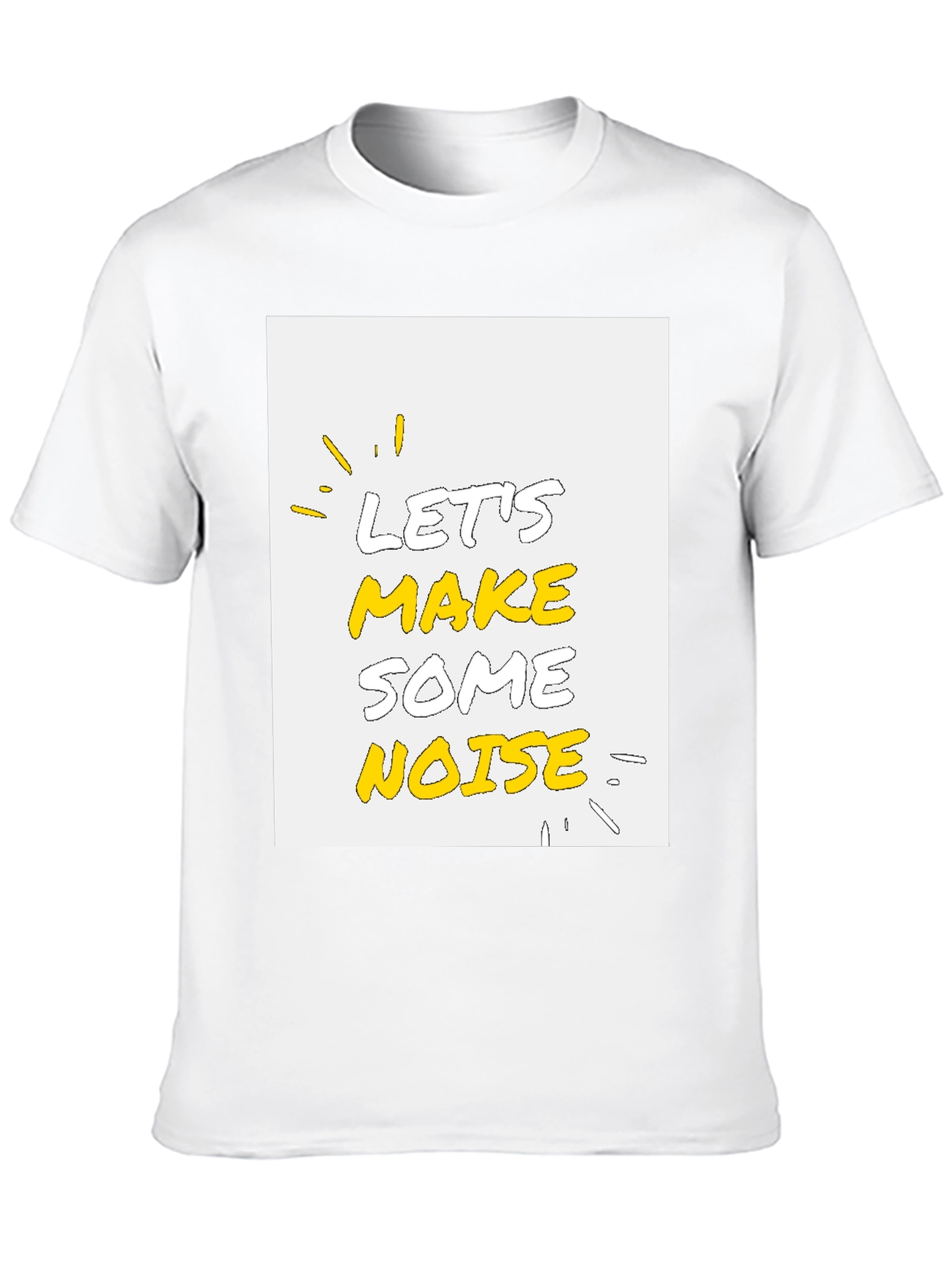 Black Let's Make Some Noise Graphic Tee - Black Cotton T-Shirt view 10
