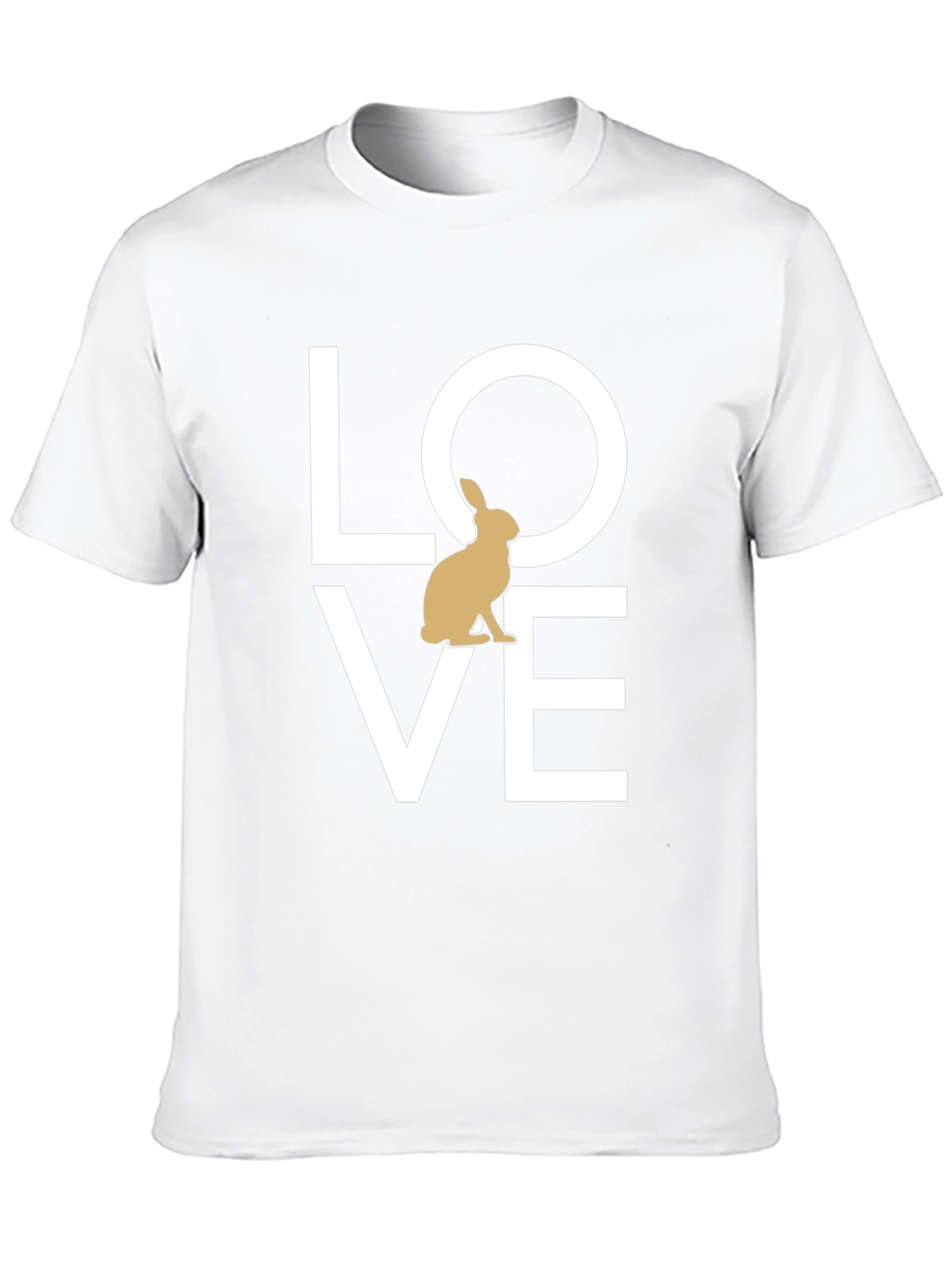 Black Love Rabbit Graphic T-Shirt - Casual Unisex Tee view 10