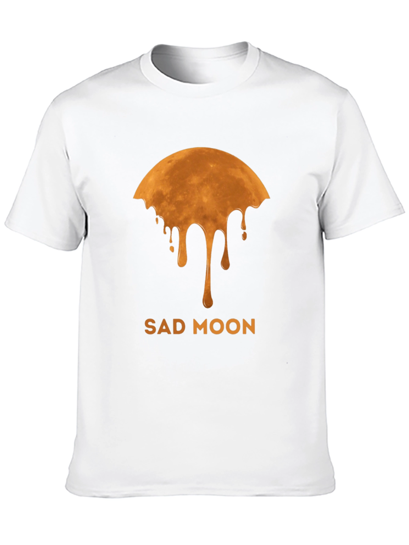 Black Sad Moon Graphic Tee - Unique Design view 10