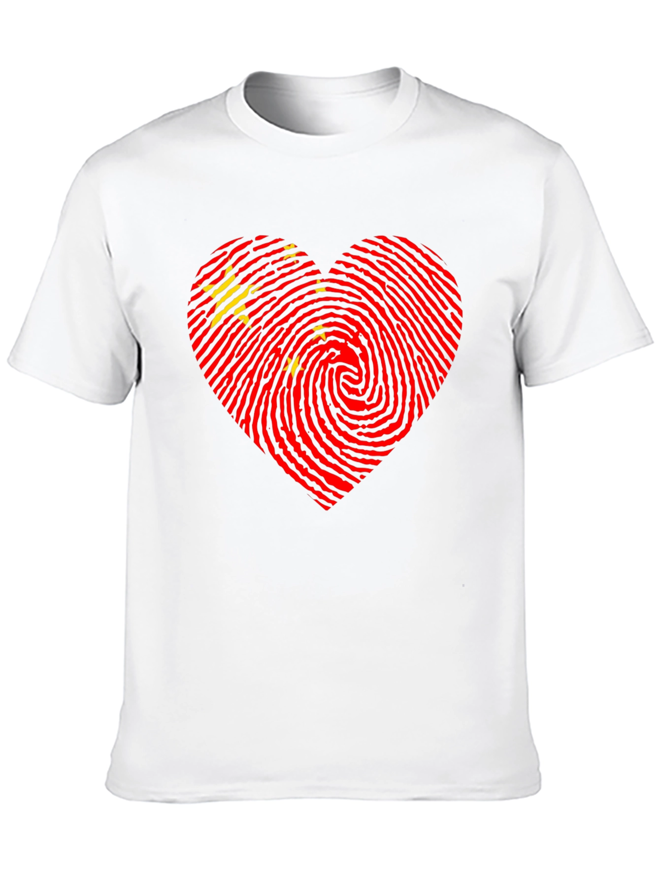 Black China Flag Heartbeat T-Shirt | Patriotic Pride view 10