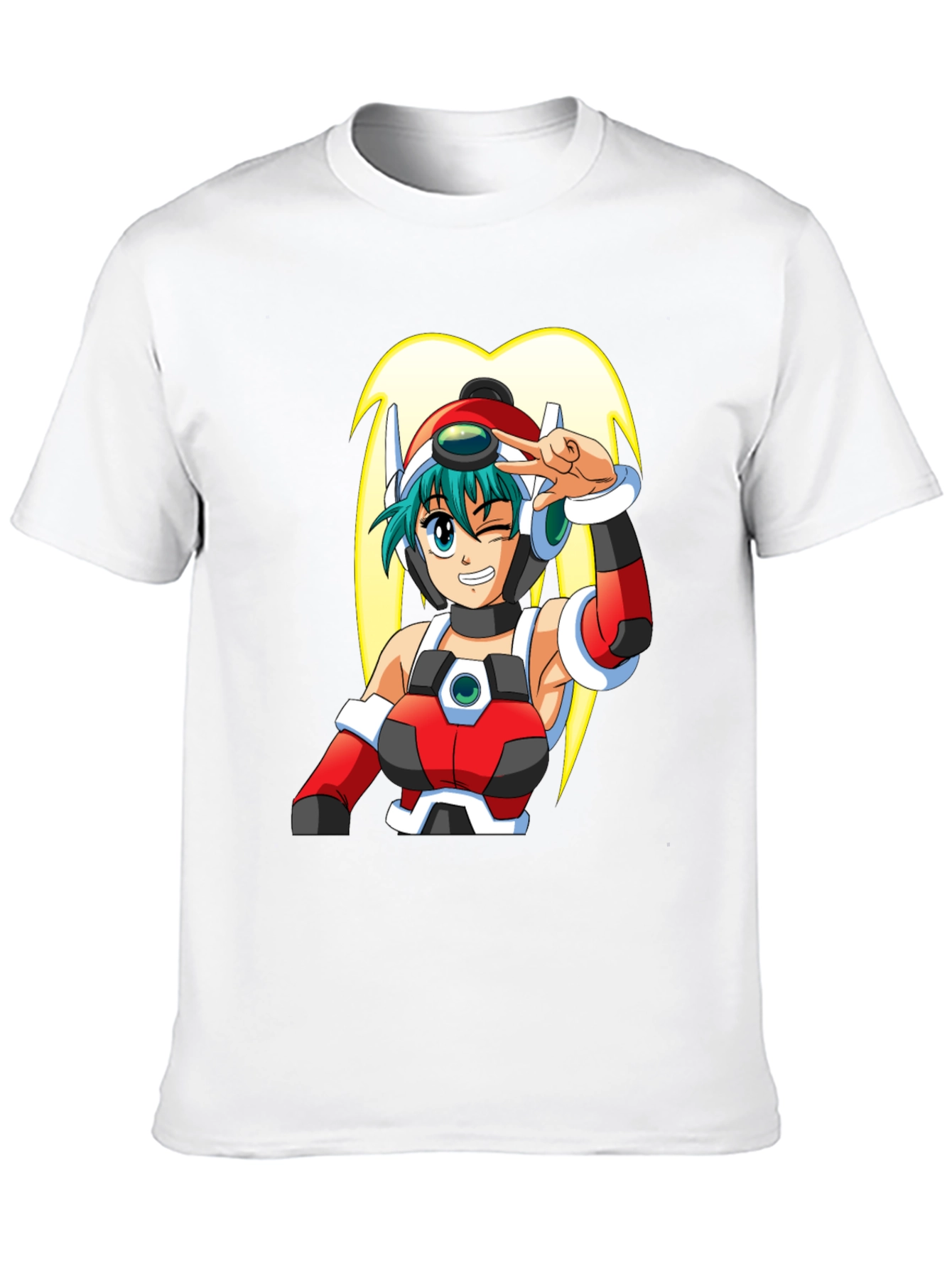 Black Anime Girl Graphic T-Shirt - Black Cotton Tee view 10