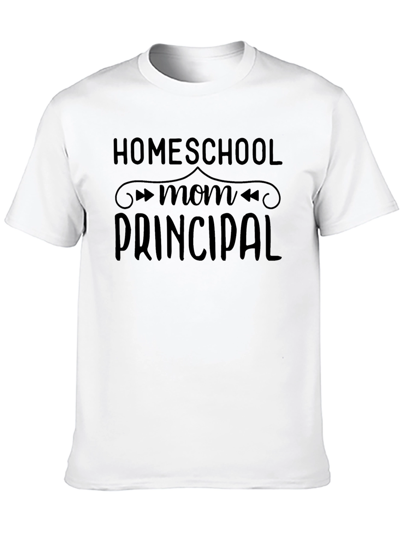 Black Homeschool Mom Principal Graphic Tee - Black view 10