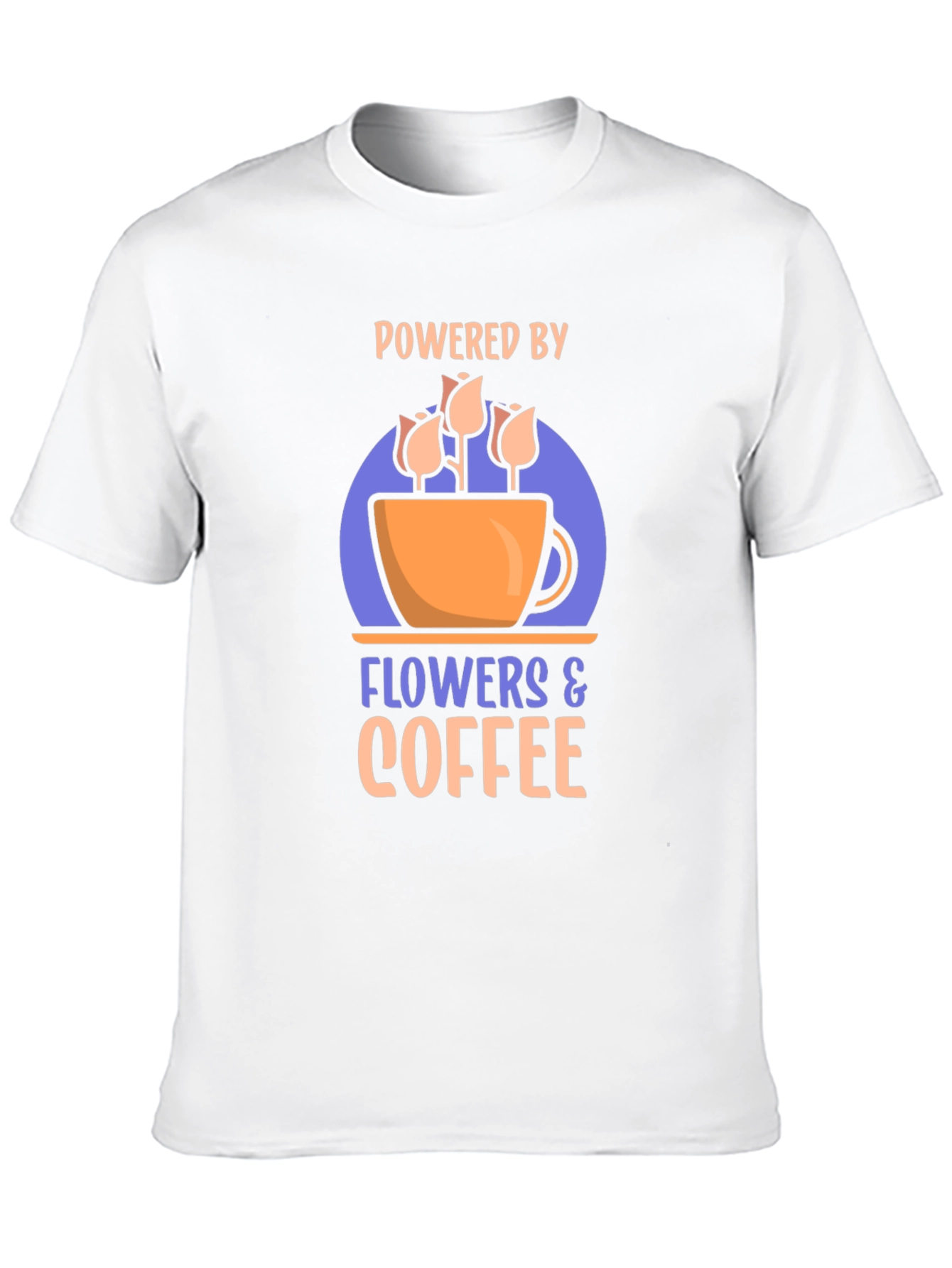 Black Powered by Flowers & Coffee Graphic Tee view 10