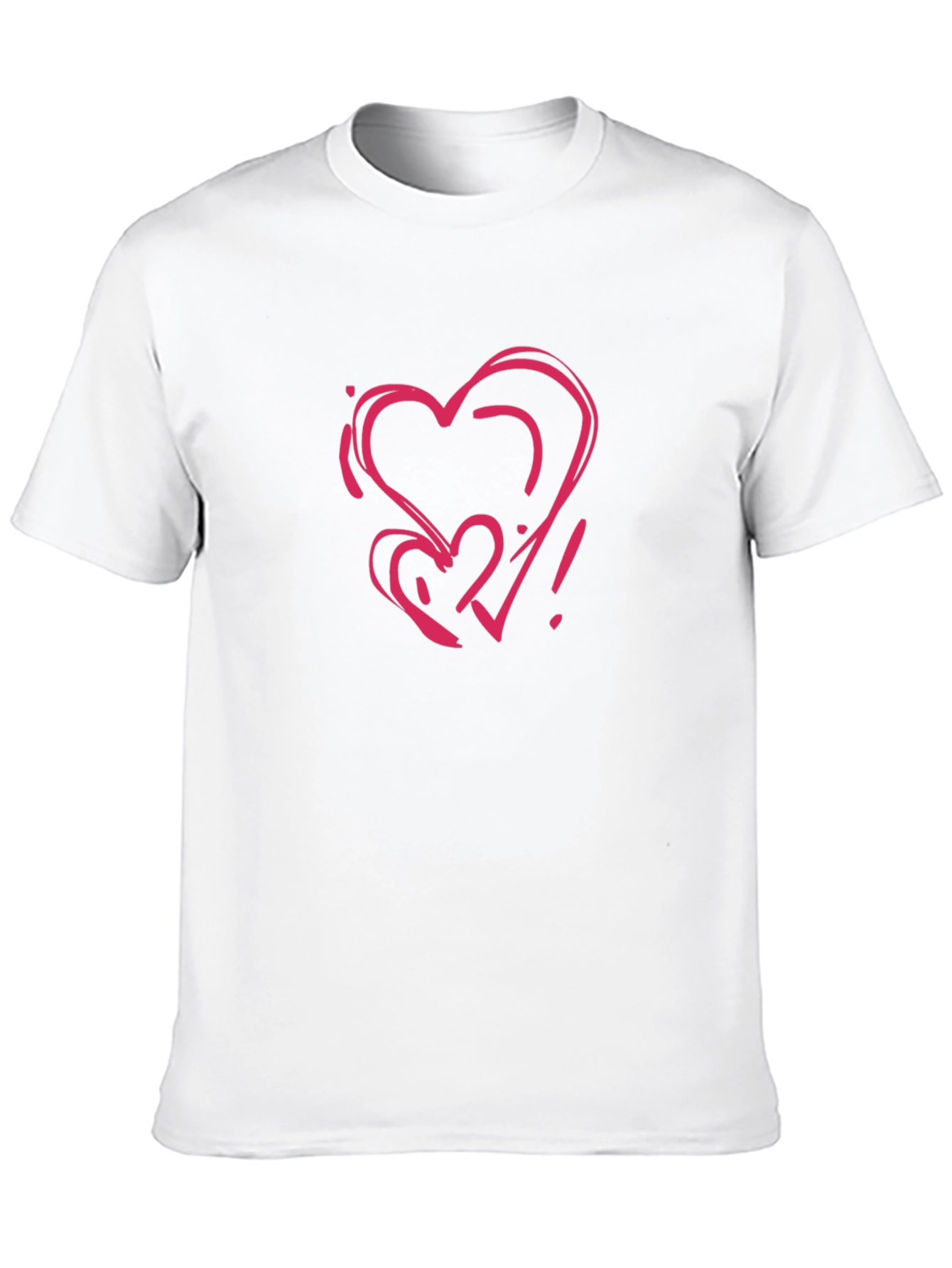 Black Heart Scribble Graphic Black T-Shirt view 10