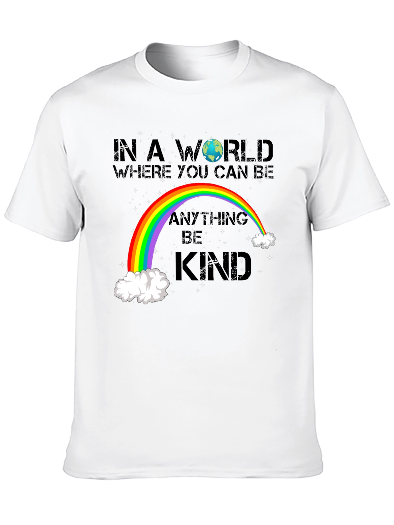Black Be Kind Rainbow Graphic T-Shirt view 10