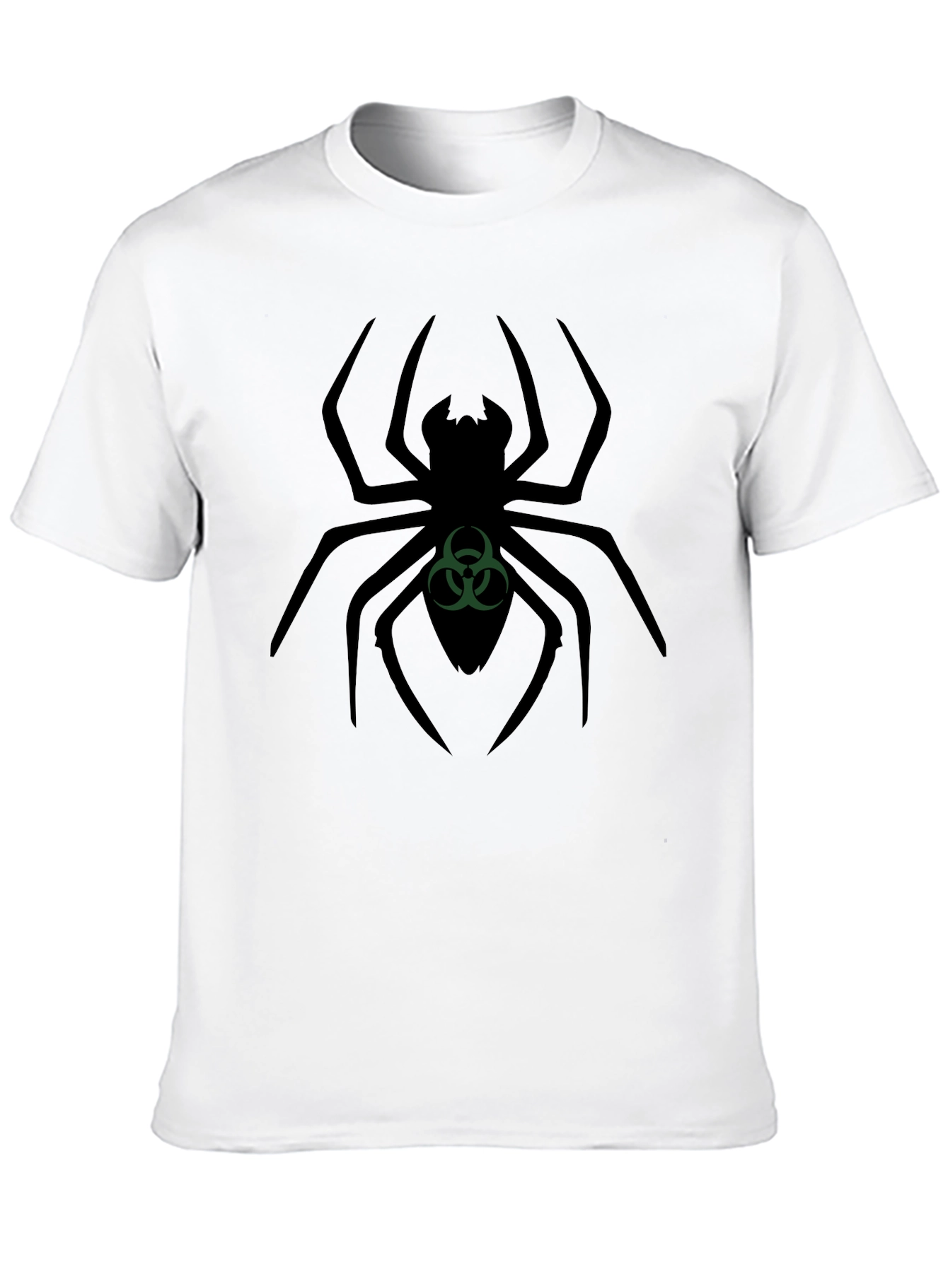 Black Biohazard Spider Graphic T-Shirt view 10