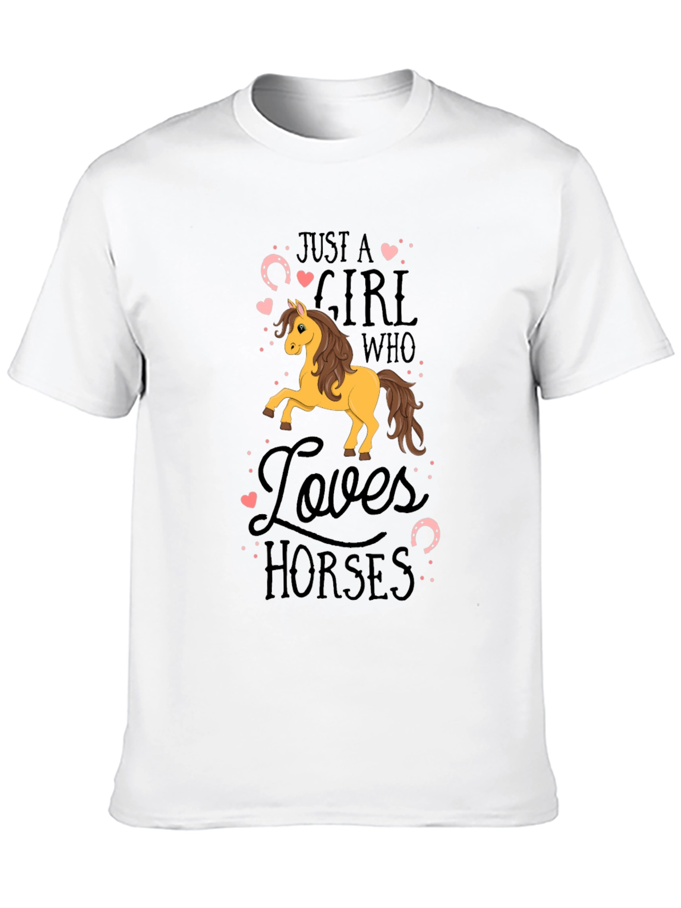 Black Girl Who Loves Horses Black T-Shirt view 10