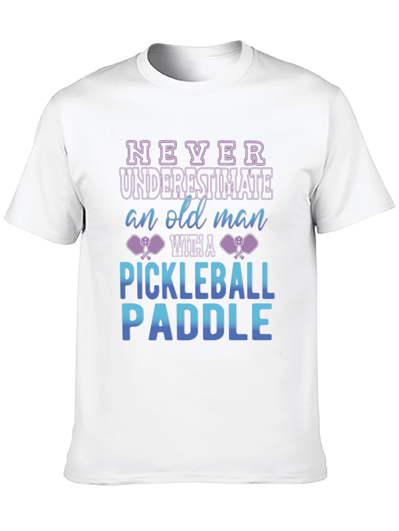 Black Funny Pickleball Old Man T-Shirt view 10