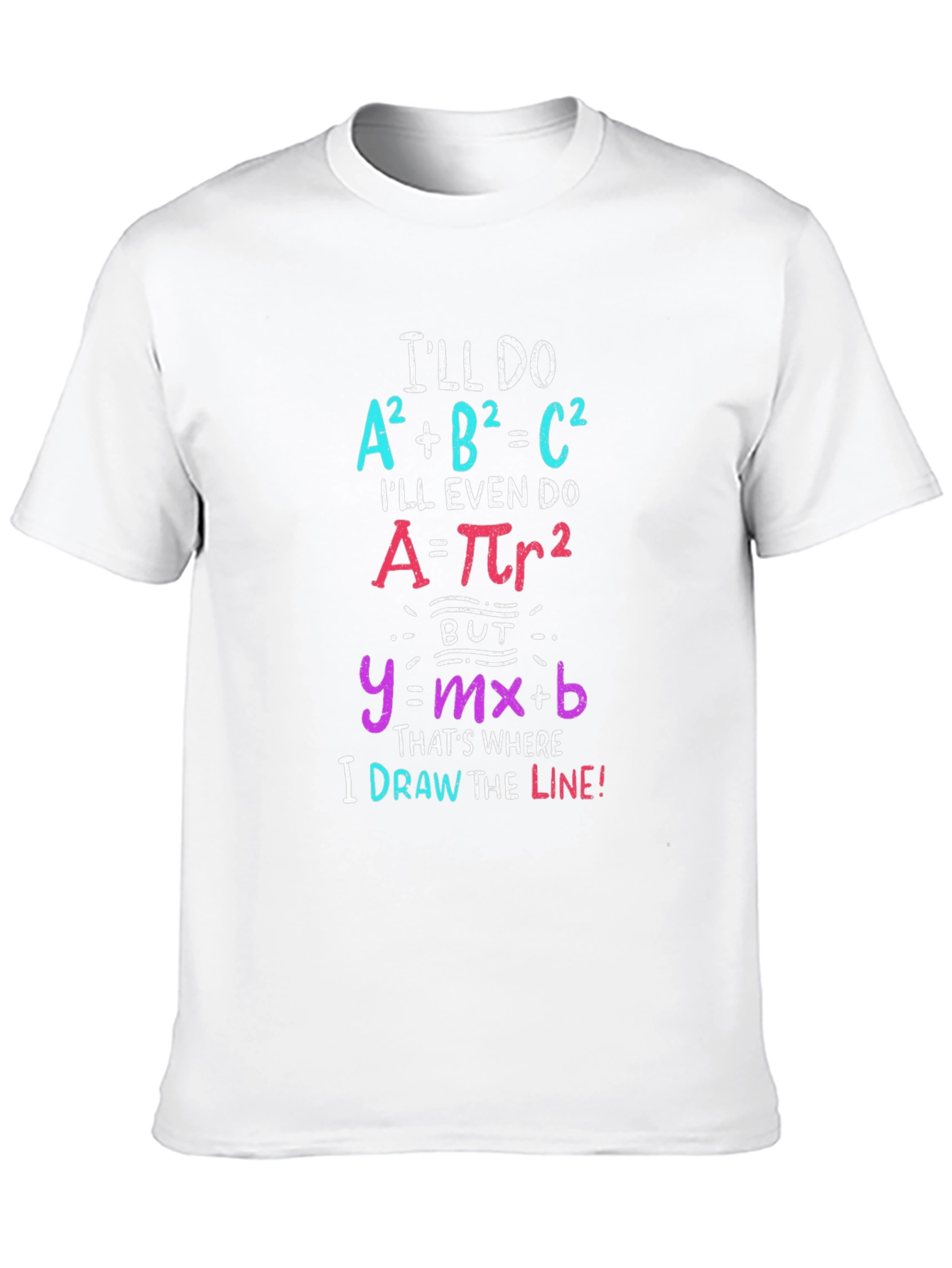 Black Math Formula Graphic Tee - Draw the Line view 10