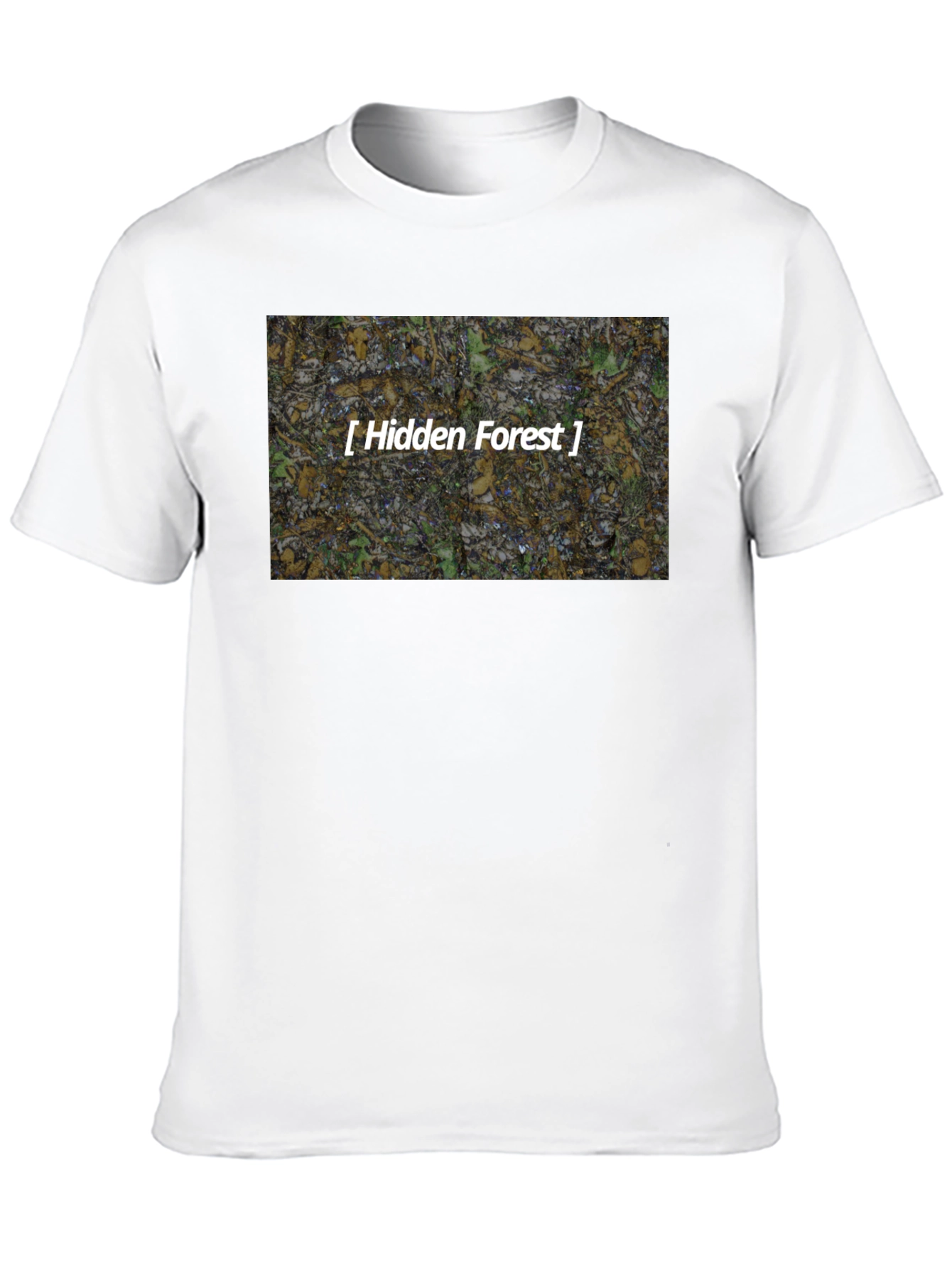 Black Hidden Forest T-Shirt - Nature Inspired Graphic Tee view 10