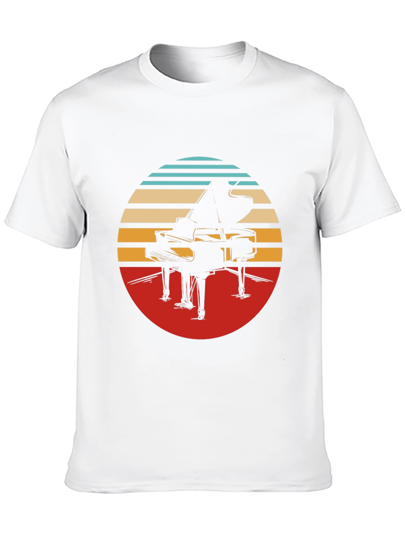 Retro Piano Graphic Tee - Stylish Comfort - 10