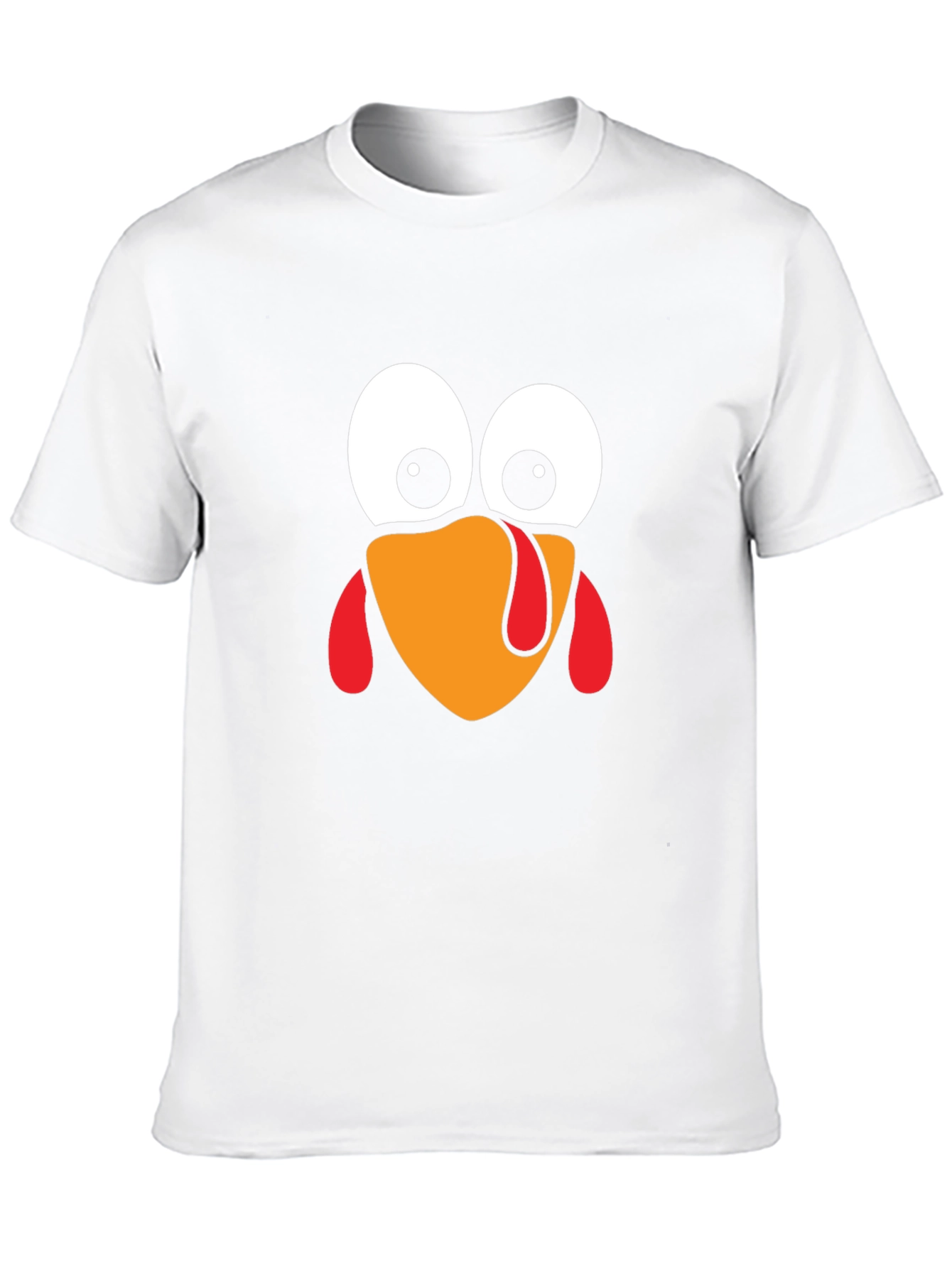 Black Funny Turkey Face Thanksgiving Black T-Shirt view 10