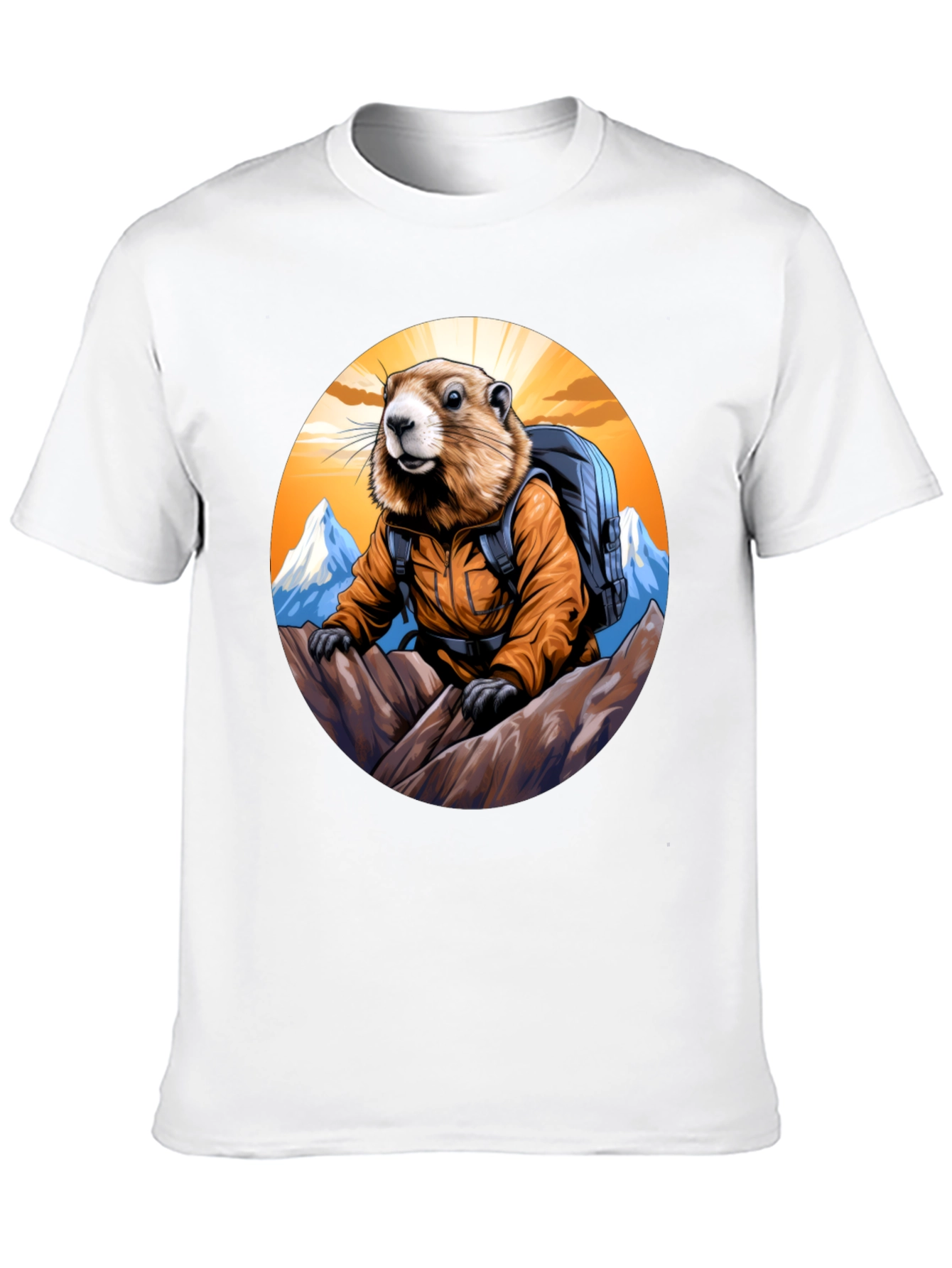 Black Hiking Marmot T-Shirt - Mountain Adventure view 10