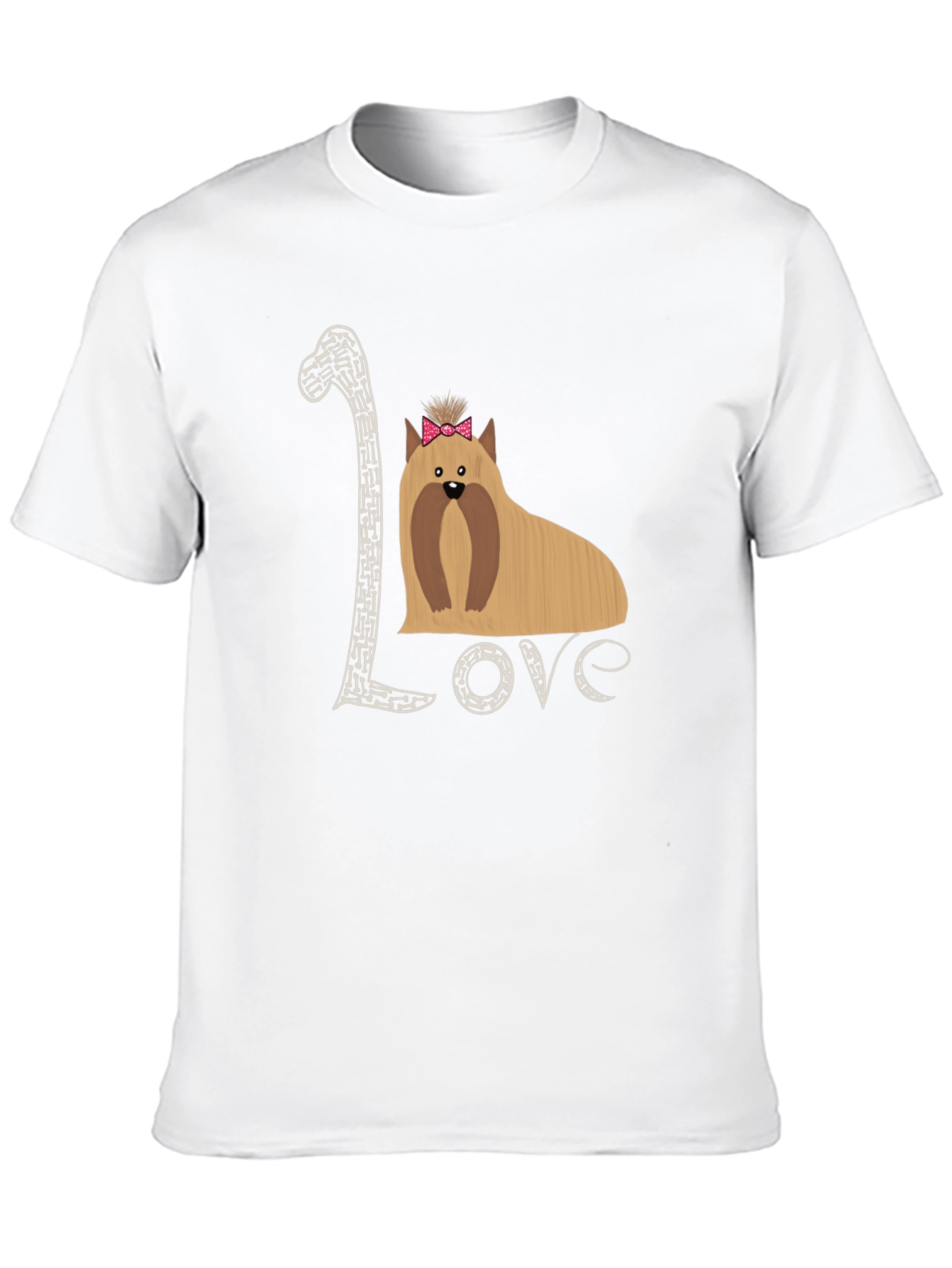 Black Love Yorkshire Terrier Black T-Shirt view 10
