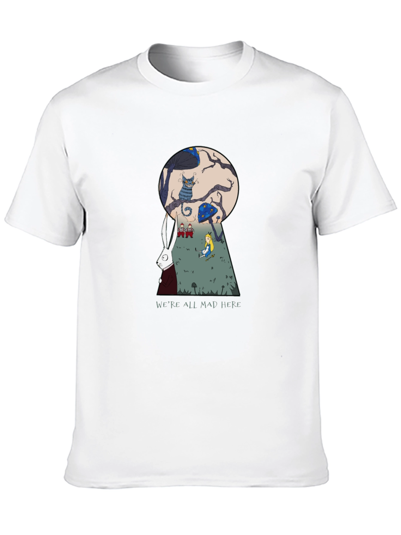 Black Alice in Wonderland T-Shirt - Mad Here view 10