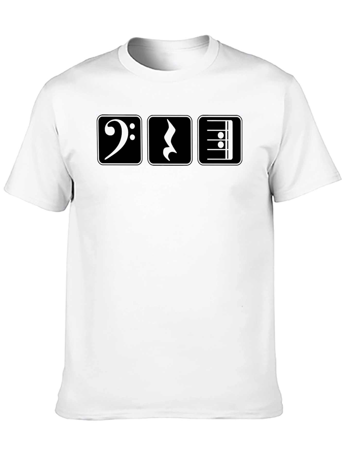 Black Musical Note Symbol Black Graphic T-Shirt view 10