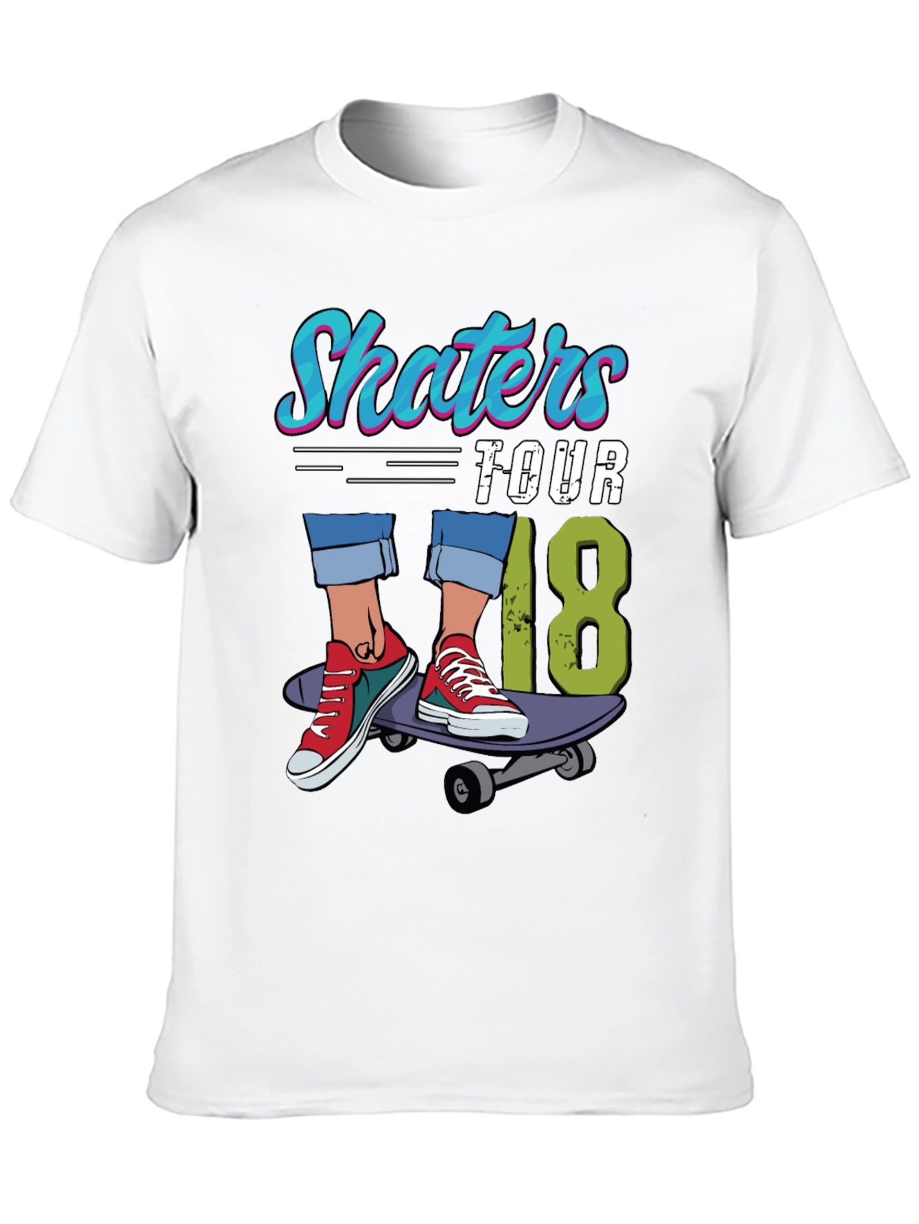 Black Skaters Tour '18 Graphic T-Shirt view 10