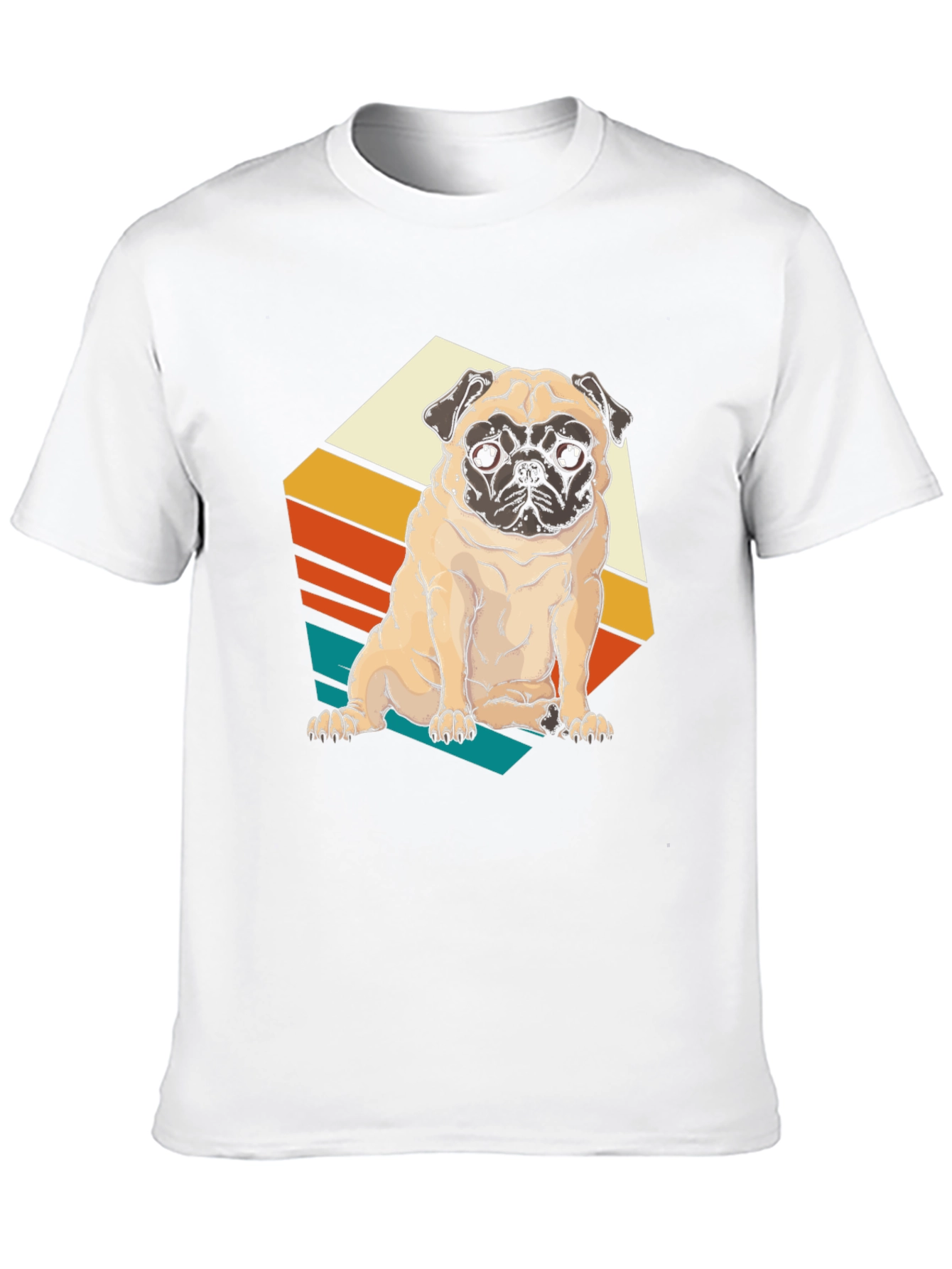 Black Retro Pug T-Shirt - Vintage Dog Lover Tee view 10