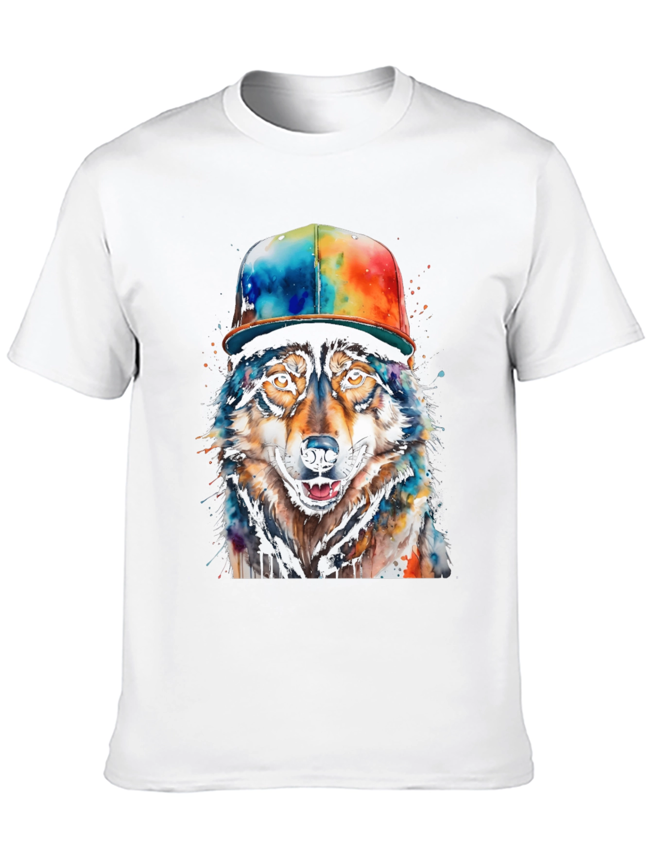 Black Wolf Graphic Tee - Men's Black T-Shirt view 10