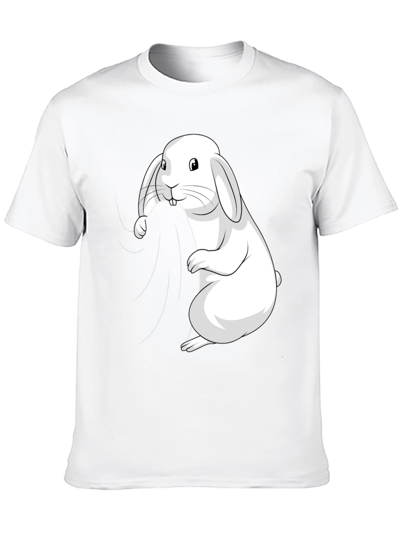 Black Bunny Graphic Tee - Black Cotton T-Shirt view 10