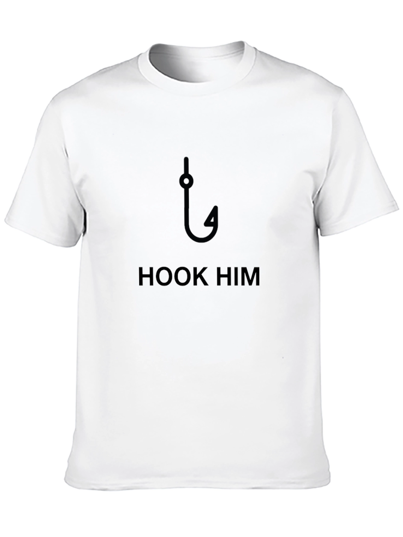 Black Hook Him T-Shirt - Funny Fishing Design view 10