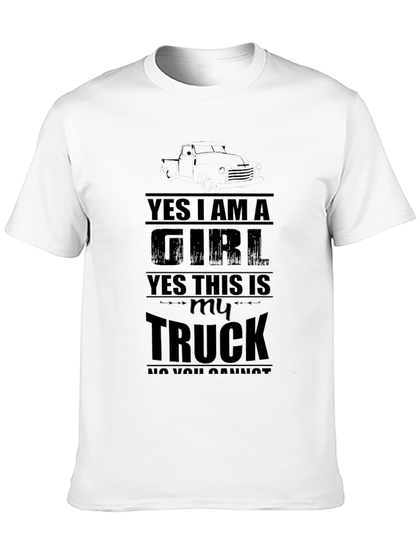 Black Girl Truck T-Shirt - Yes I Am A Girl Truck view 10
