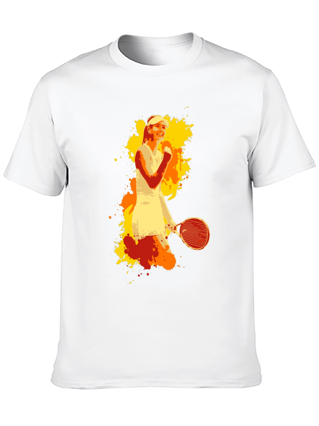 Black Tennis Player Graphic Tee - Men's Black T-Shirt view 10