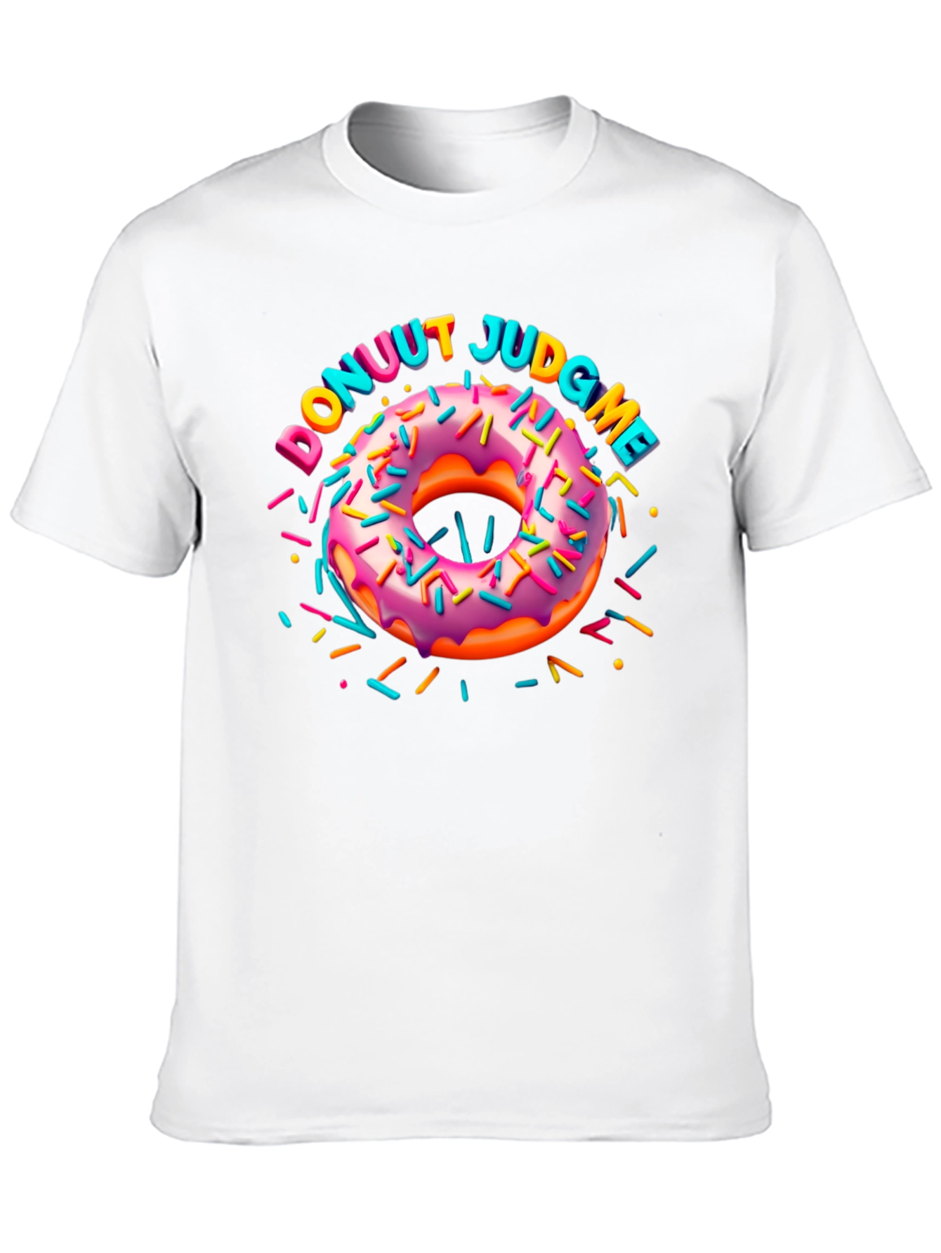 Black Donuut Judge Me Novelty Graphic T-Shirt view 10