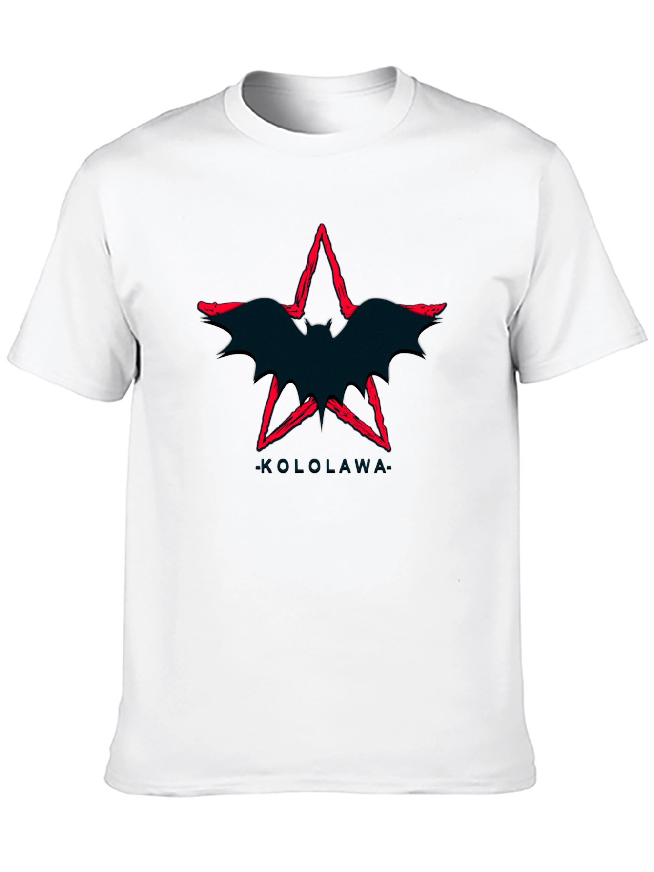 Black Bat Star Graphic Black T-Shirt view 10