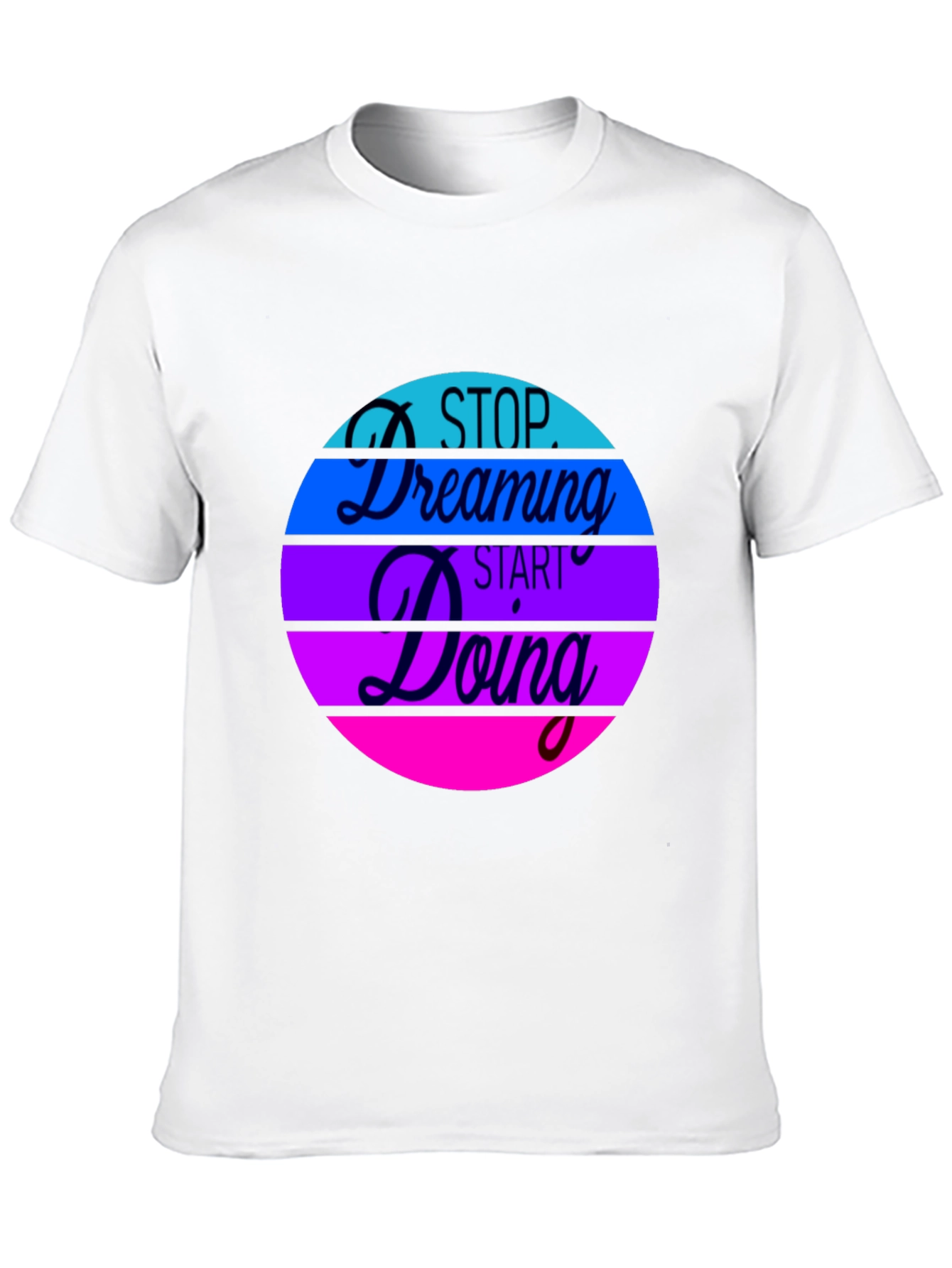 Black Inspirational Graphic Tee - Stop Dreaming Start Doing view 10