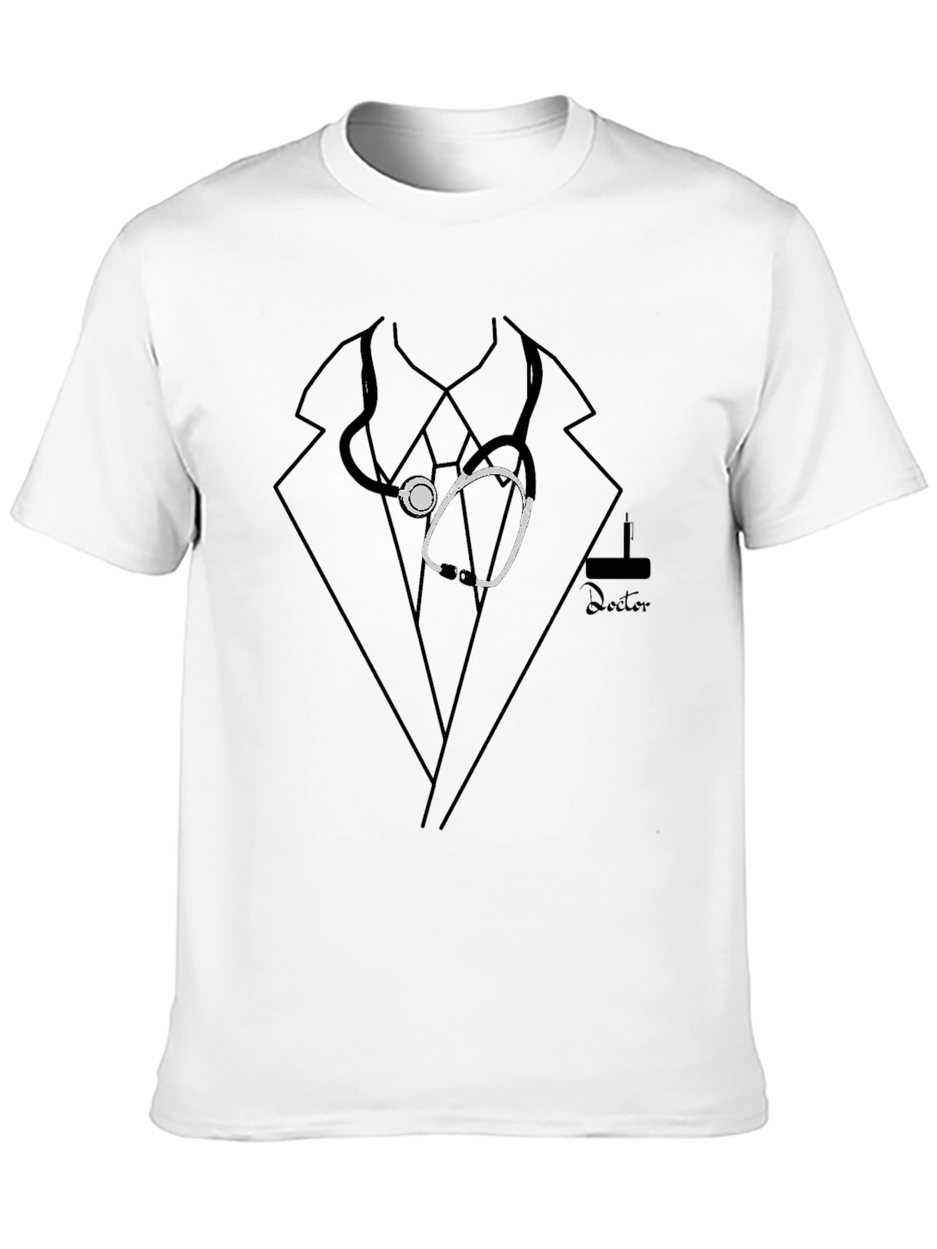 Black Doctor Graphic Tee - Novelty Medical T-Shirt view 10