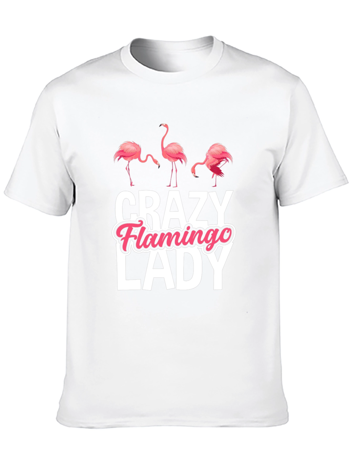 Black Crazy Flamingo Lady T-Shirt view 10
