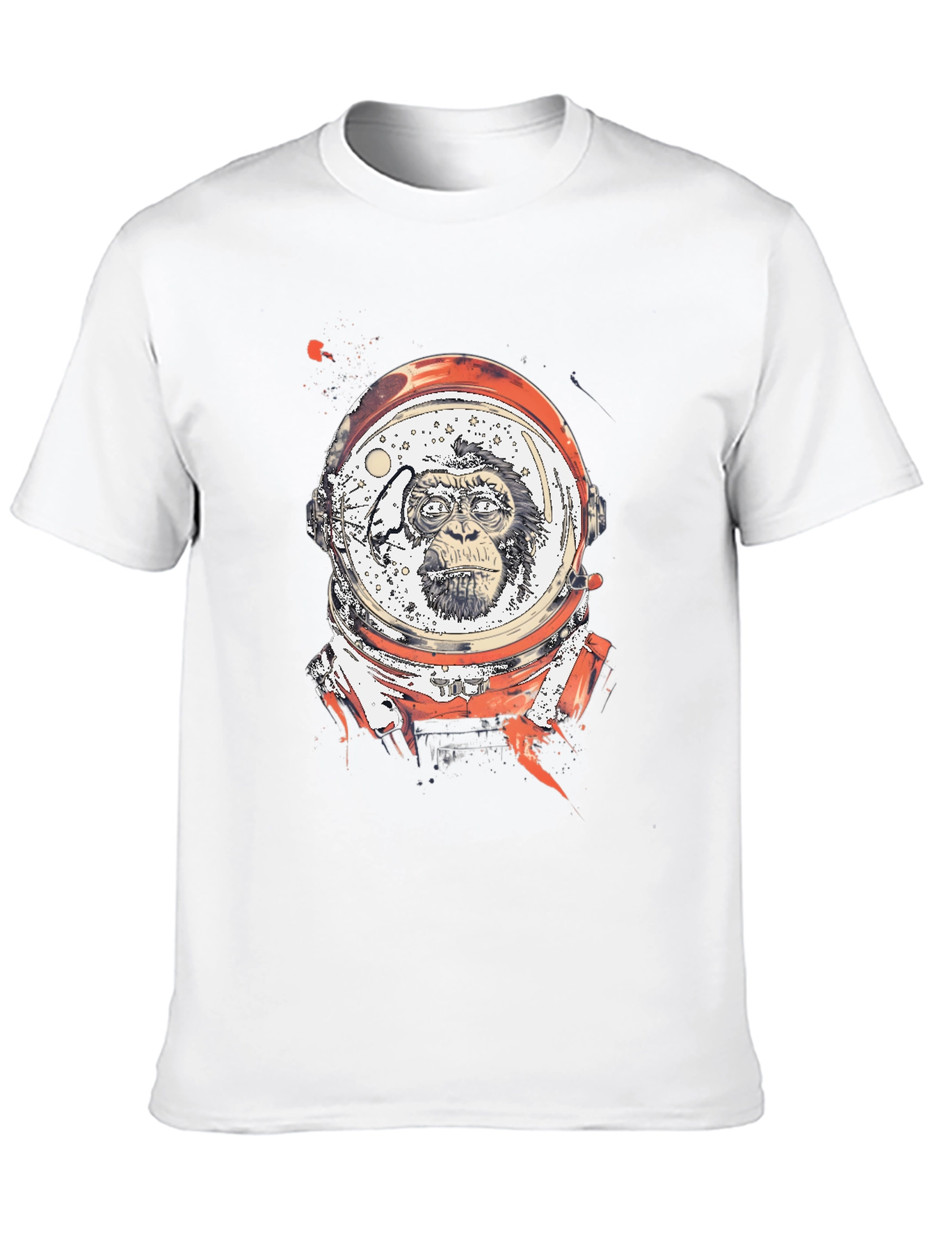 Astro Monkey Graphic Tee - Bold Black T-Shirt - 10