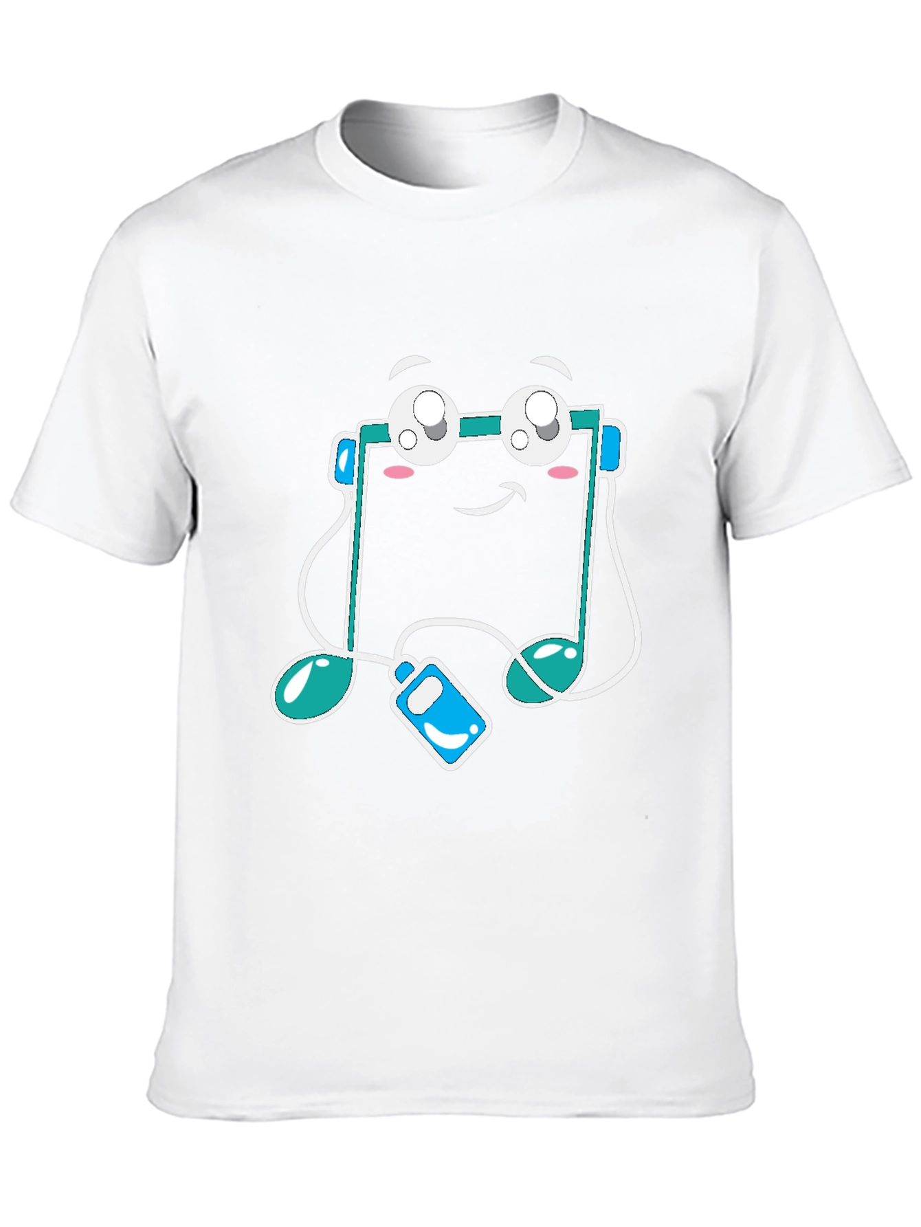 Black Musical Note Graphic Tee - Black Cotton T-Shirt view 10