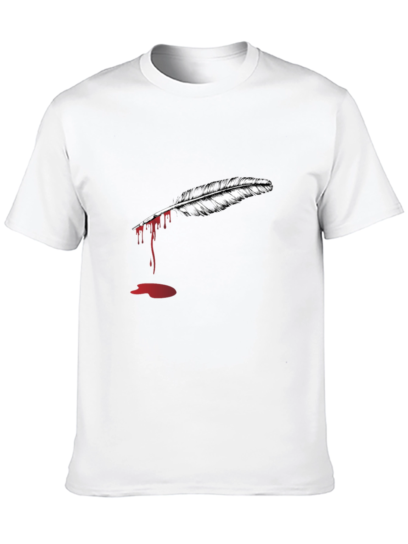 Black Feather Graphic Black T-Shirt view 10