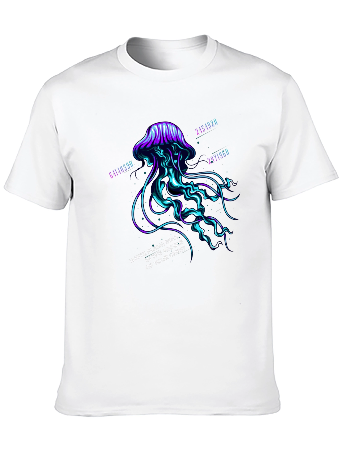 Black Mystic Jellyfish Graphic Tee - White Flame Soul Shirt view 10