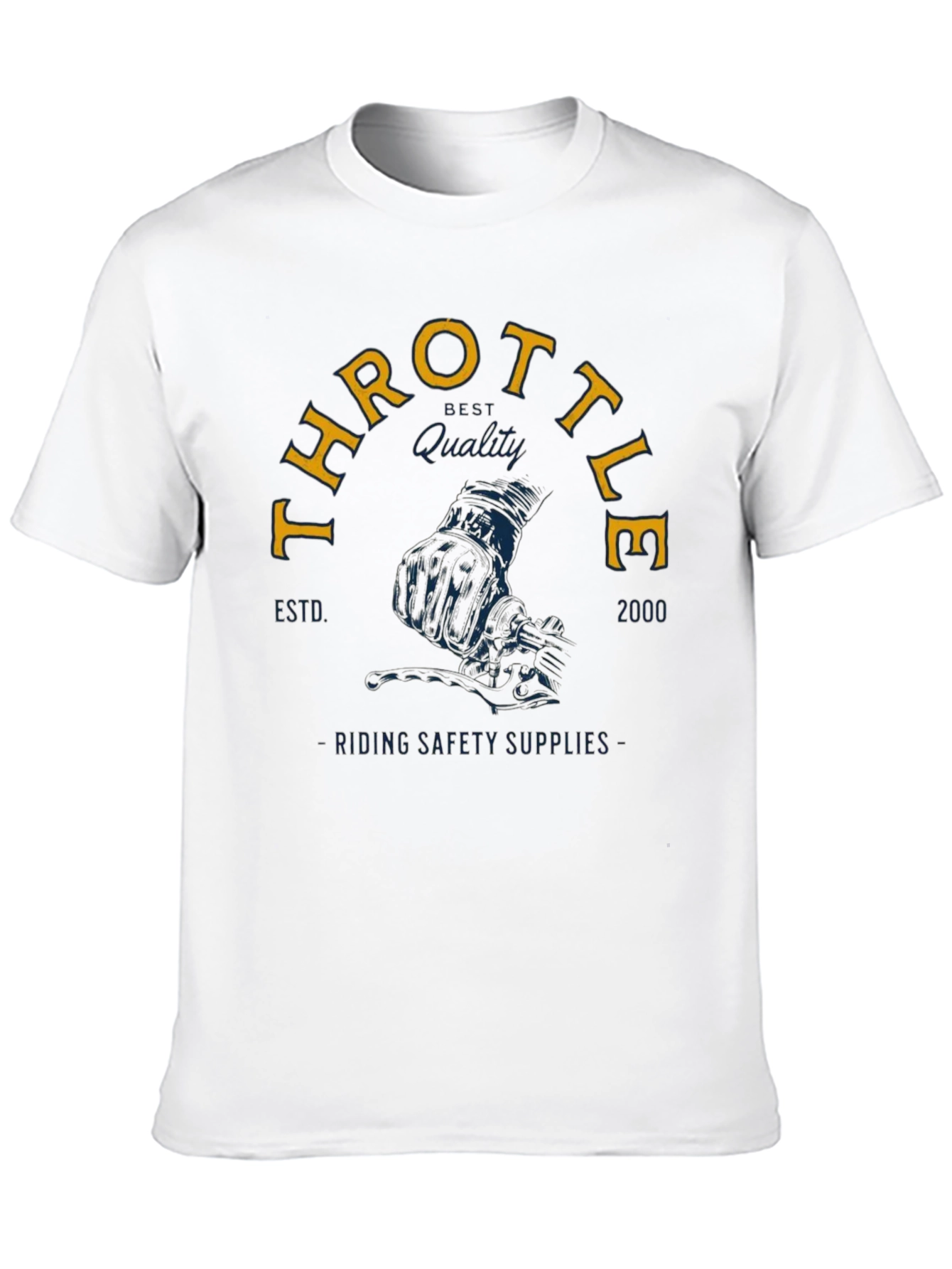 Black Throttle Rider Graphic Tee - Black Cotton view 10