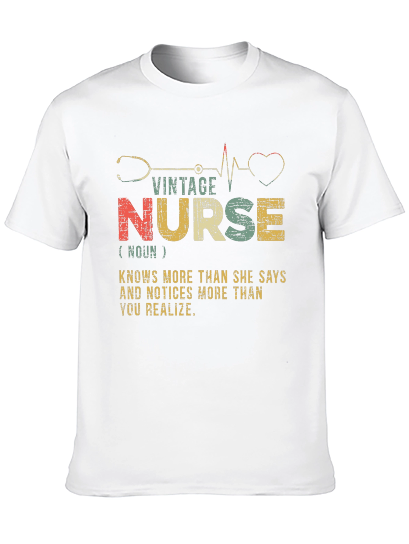 Black Vintage Nurse T-Shirt - Knows More Than She Says! view 10