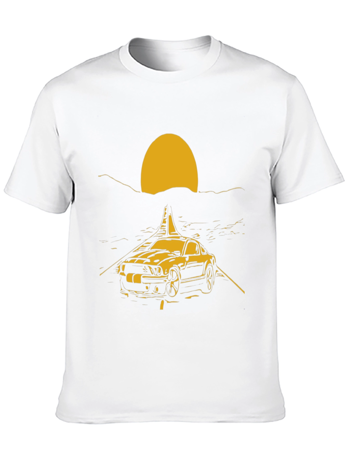 Black Sunset Mustang Graphic Tee - Black view 10