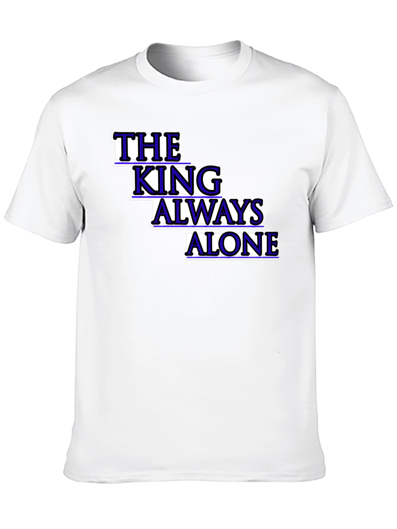 Black The King Always Alone Graphic Tee view 10