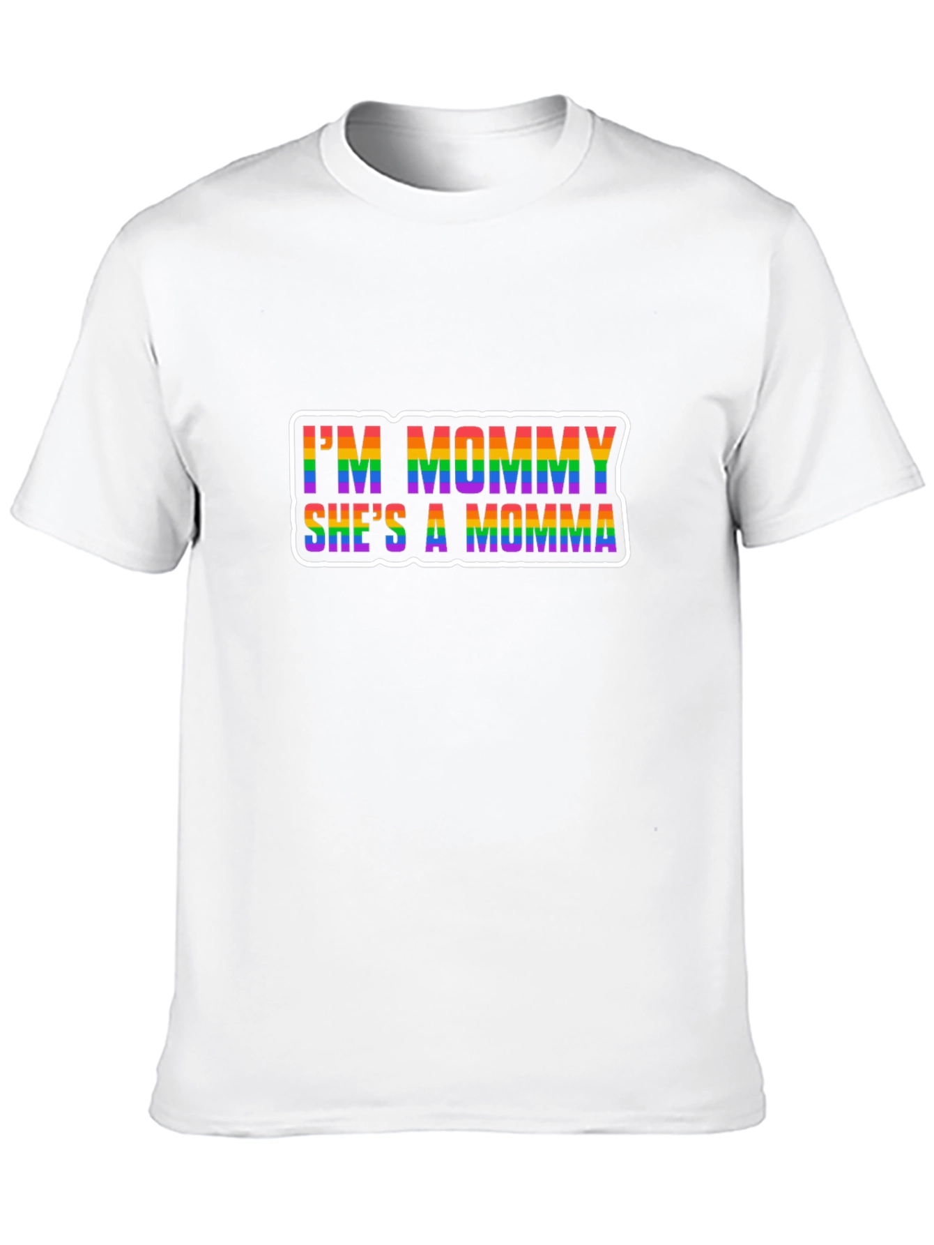 Black I'm Mommy She's A Momma LGBTQ+ Pride T-Shirt view 10
