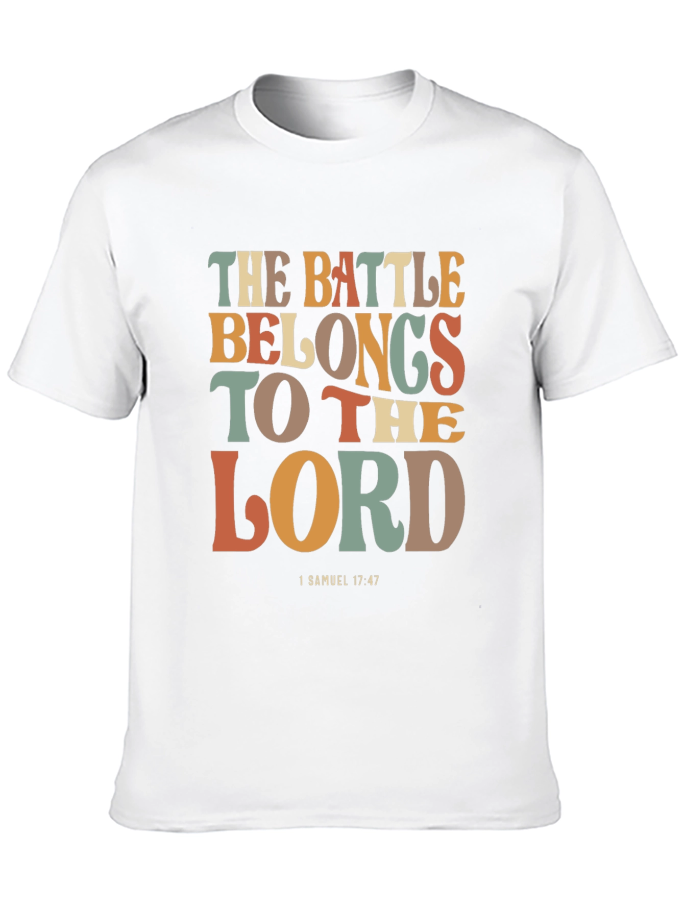 Black The Battle Belongs to the Lord T-Shirt view 10