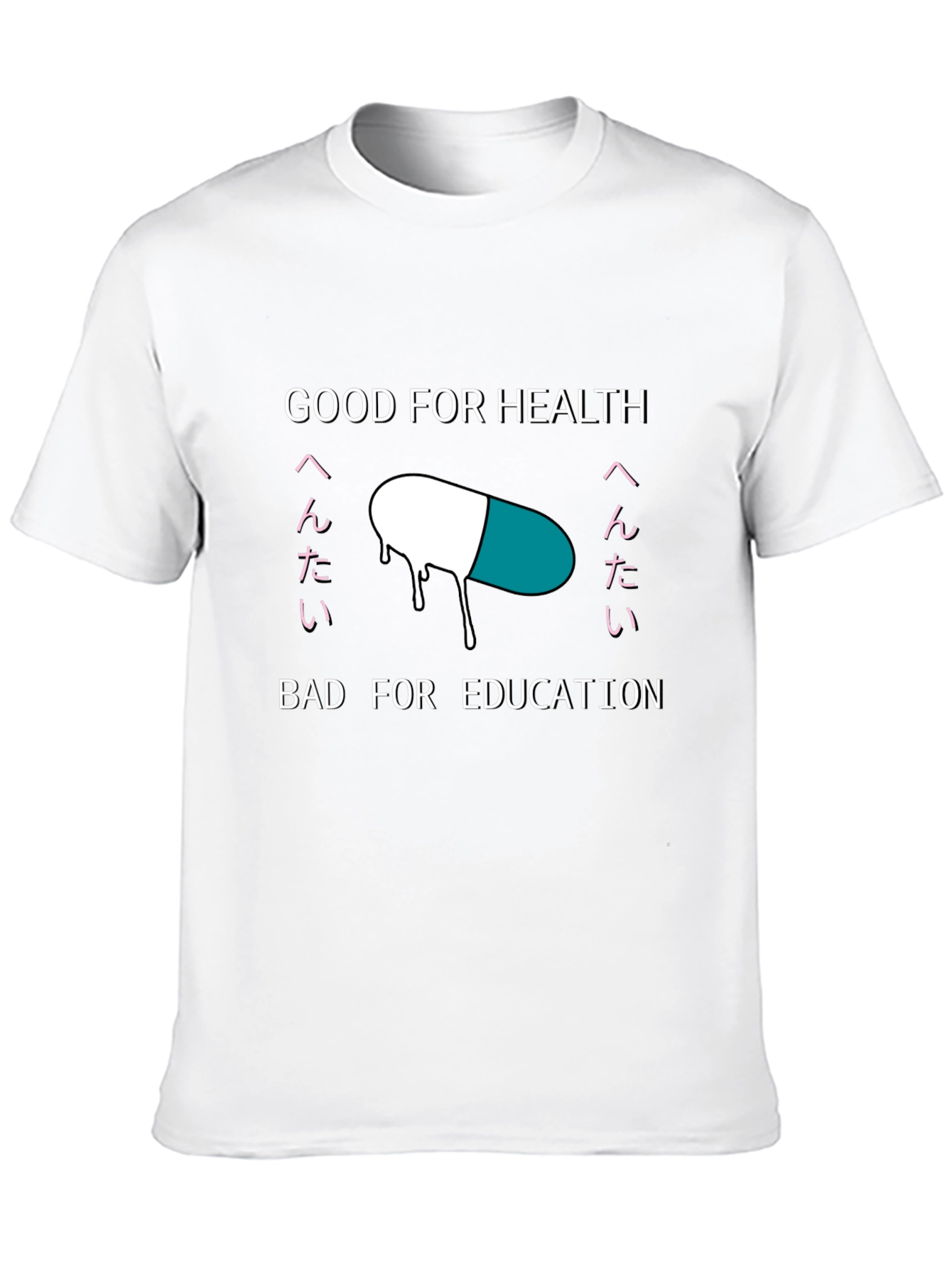 Black Good For Health Bad For Education T-Shirt view 10